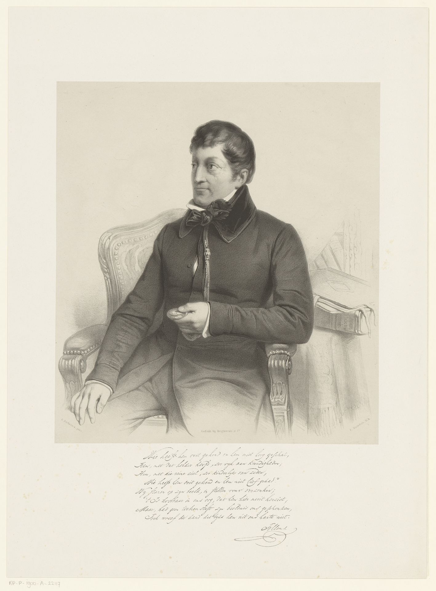 Portret van Hendrik Rochussen by Franciscus Bernardus Waanders