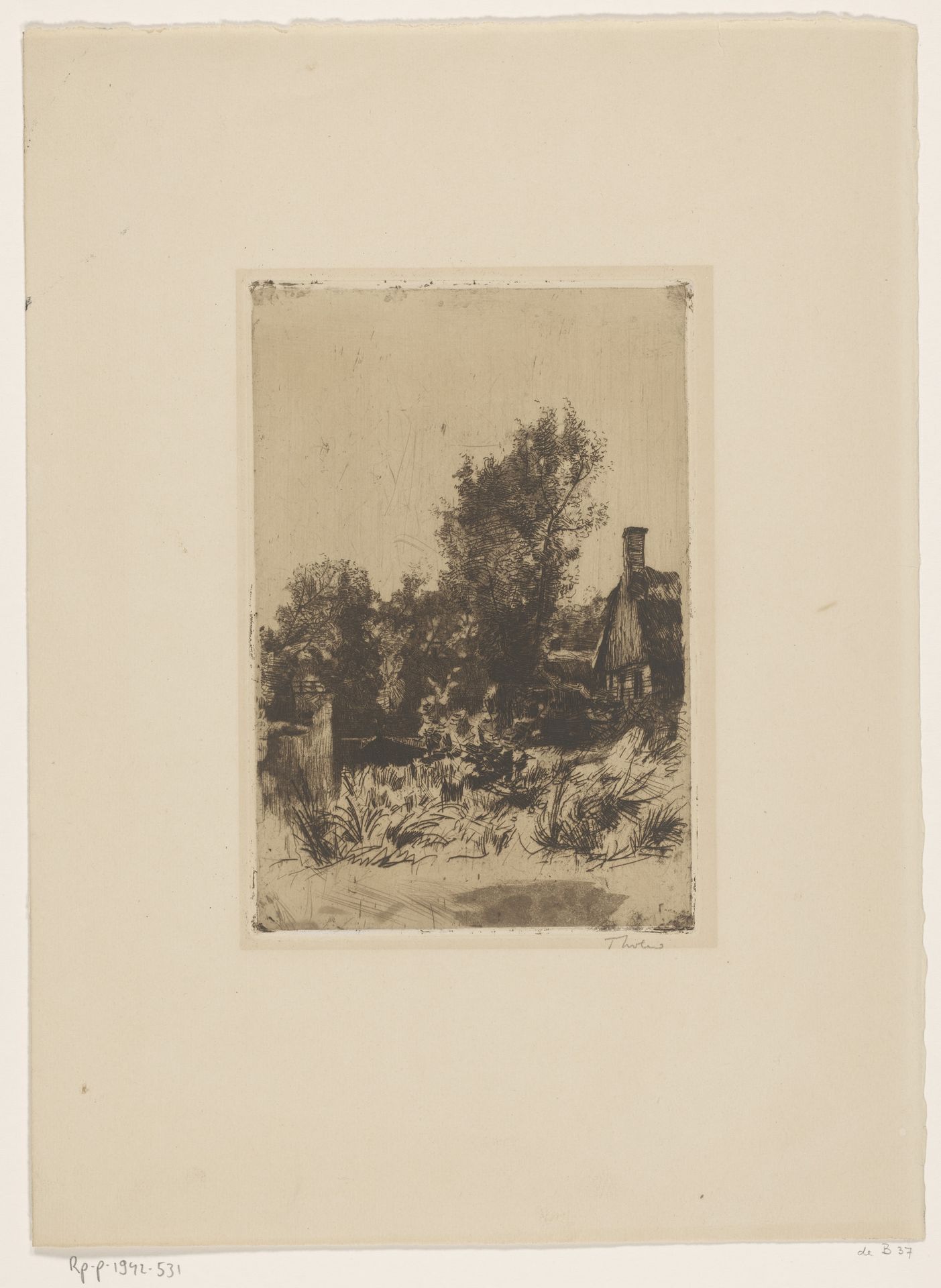Landschap met boerderij en vaart in Giethoorn by Willem Bastiaan Tholen