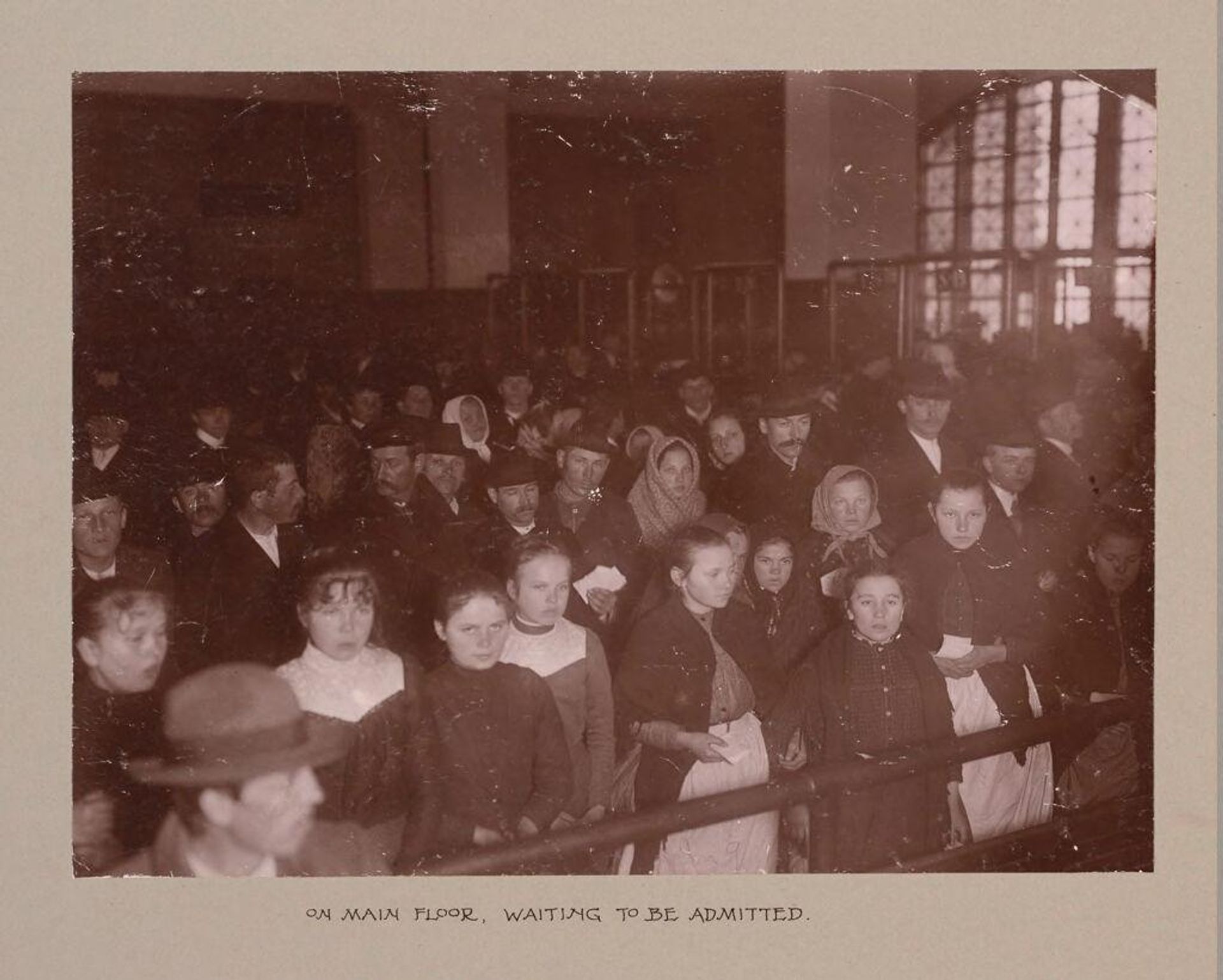 Races, Immigration: United States. New York. New York City. Immigrant Station: Regulation of Immigration at the Port of Entry. United States Immigrant Station, New York City: On Main Floor. Waiting To Be Admitted. by J. H. Adams