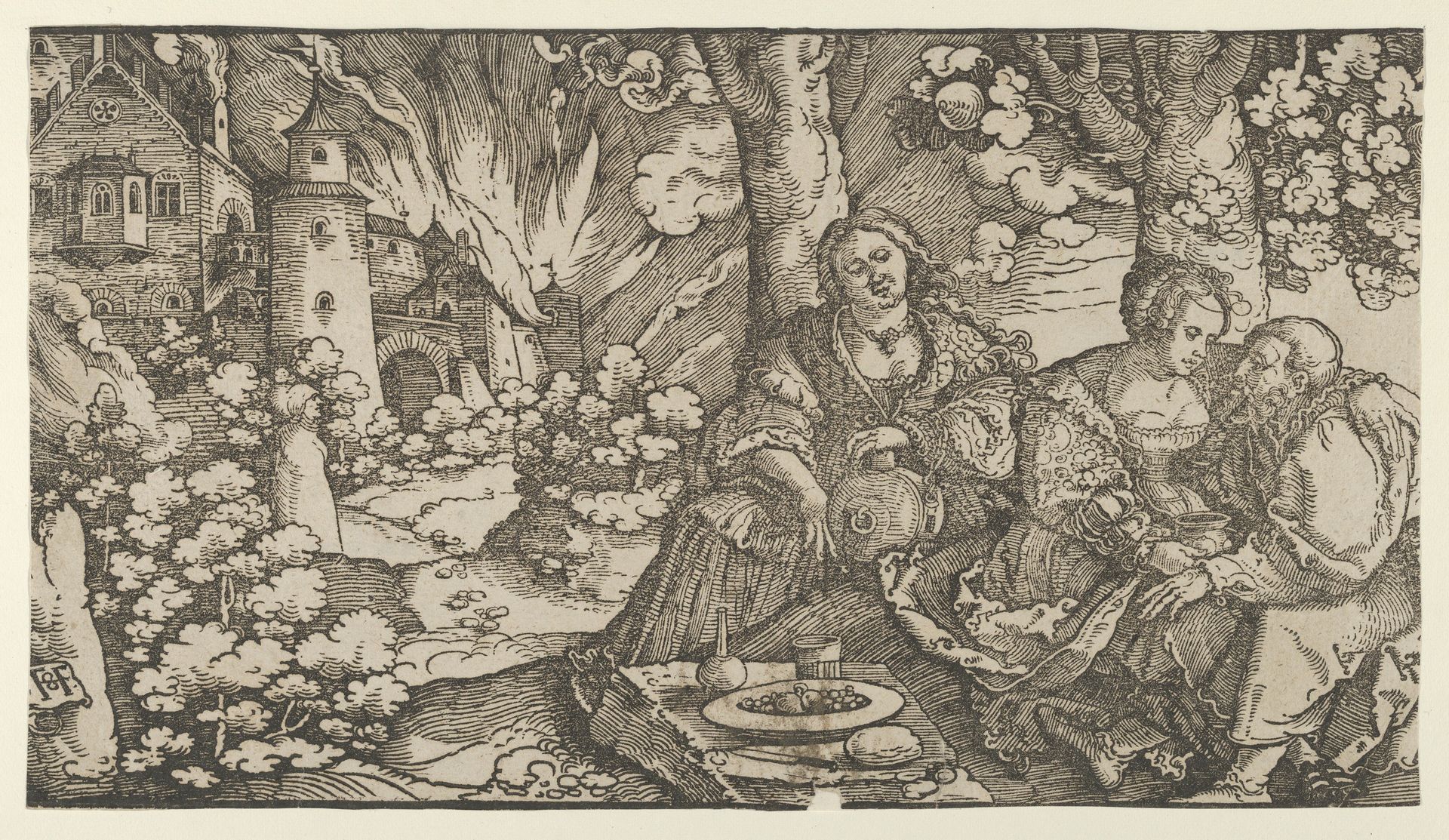 Lot and his Daughters by Hans Schäufelein