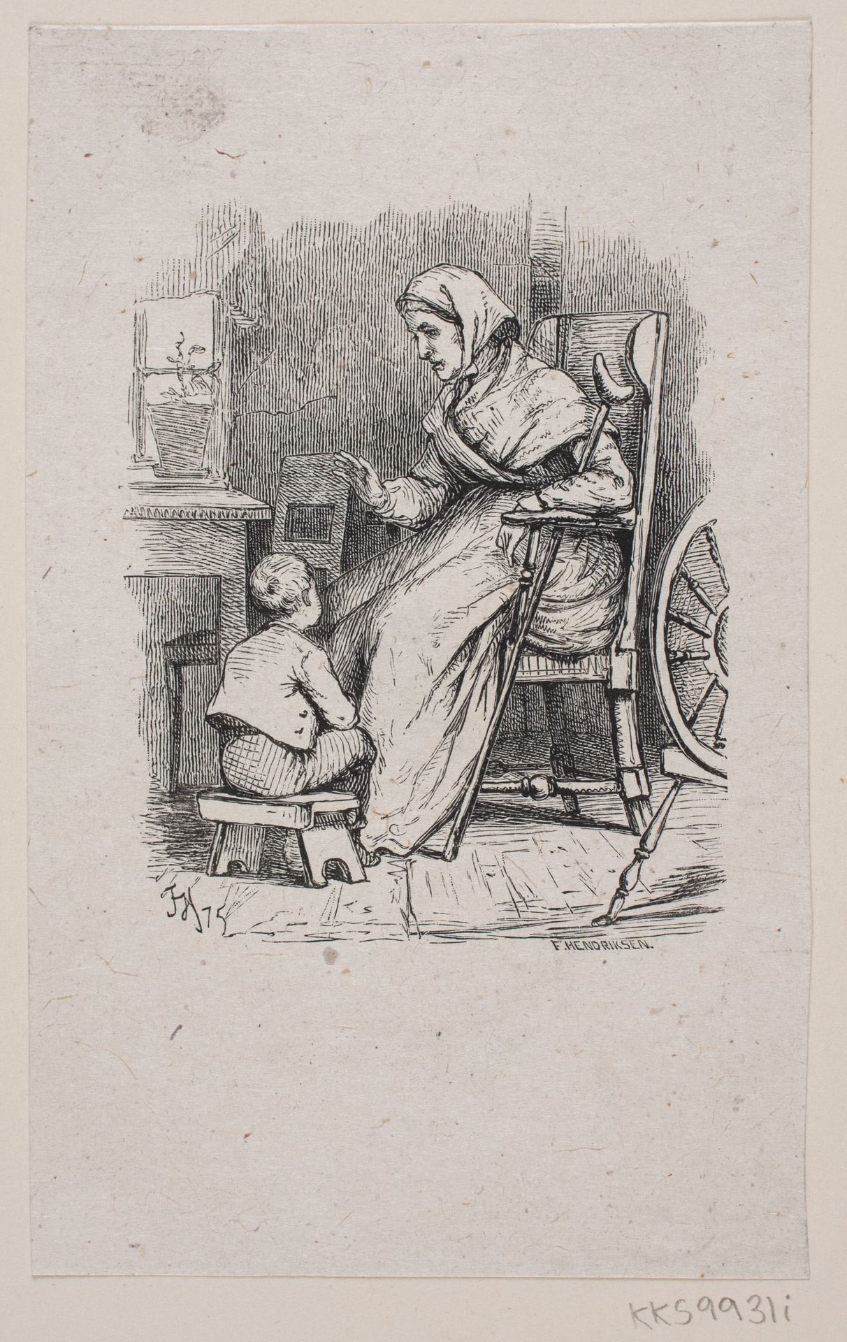 Illustration til "De sidste timer", digt af H. J. Greensteen by Anonymous