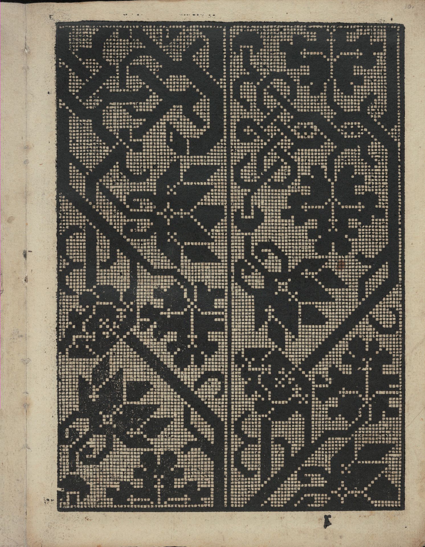 Libbretto nouellamete composto per maestro Domenico da Sera...lauorare di ogni sorte di punti, page 10 (recto) by Domenico da Sera
