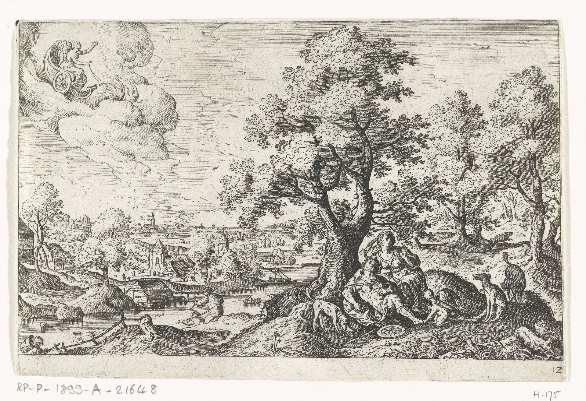 Liefdesscène met Jupiter by Anonymous