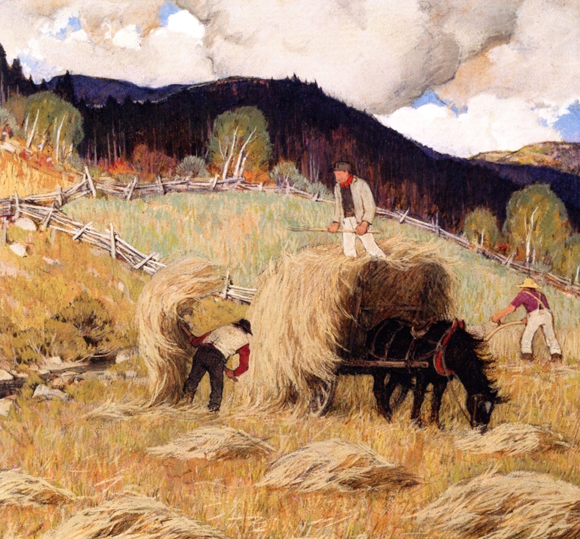 Haying by Clarence Gagnon