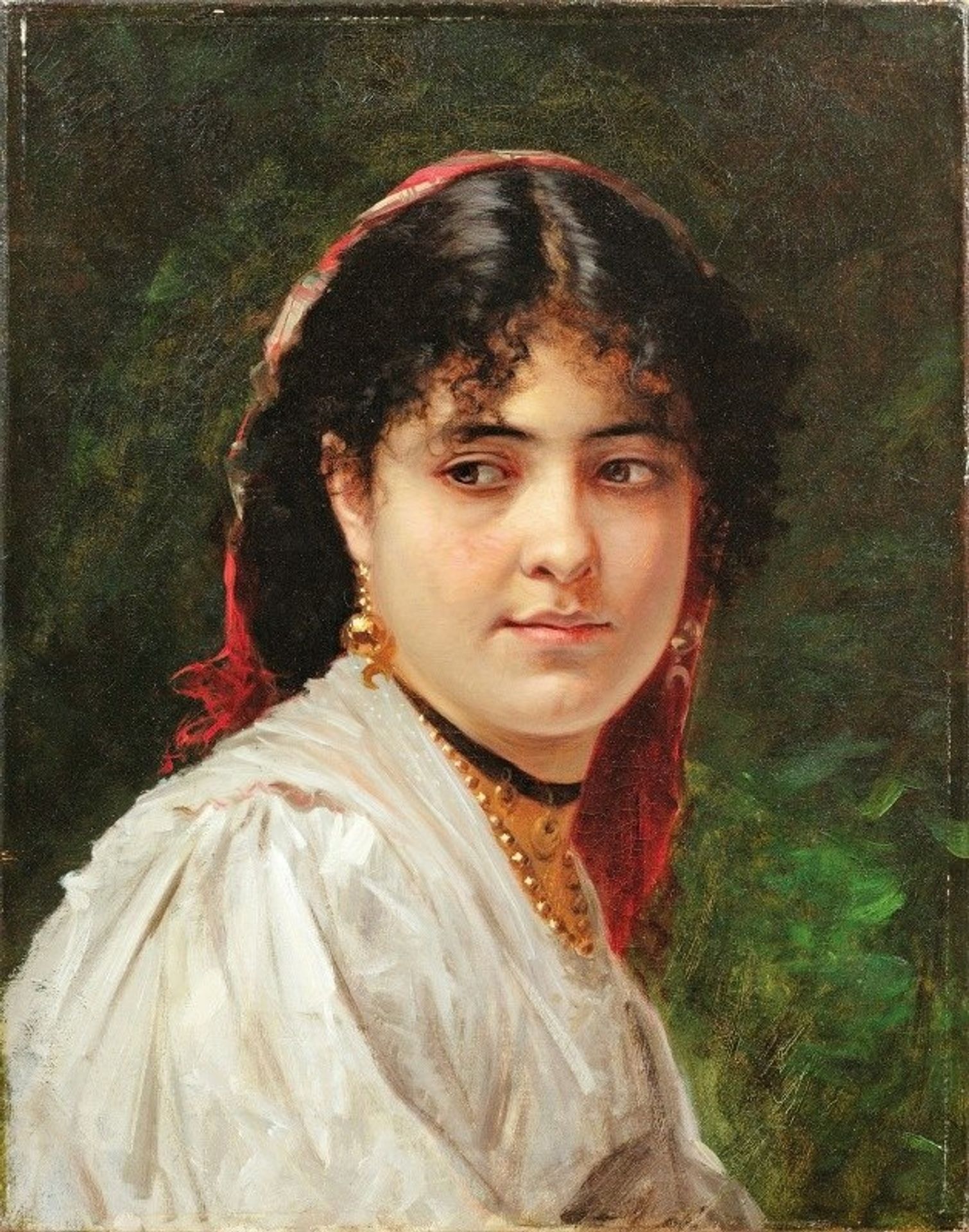 Portrait of a young italian woman by Alexandre Cabanel
