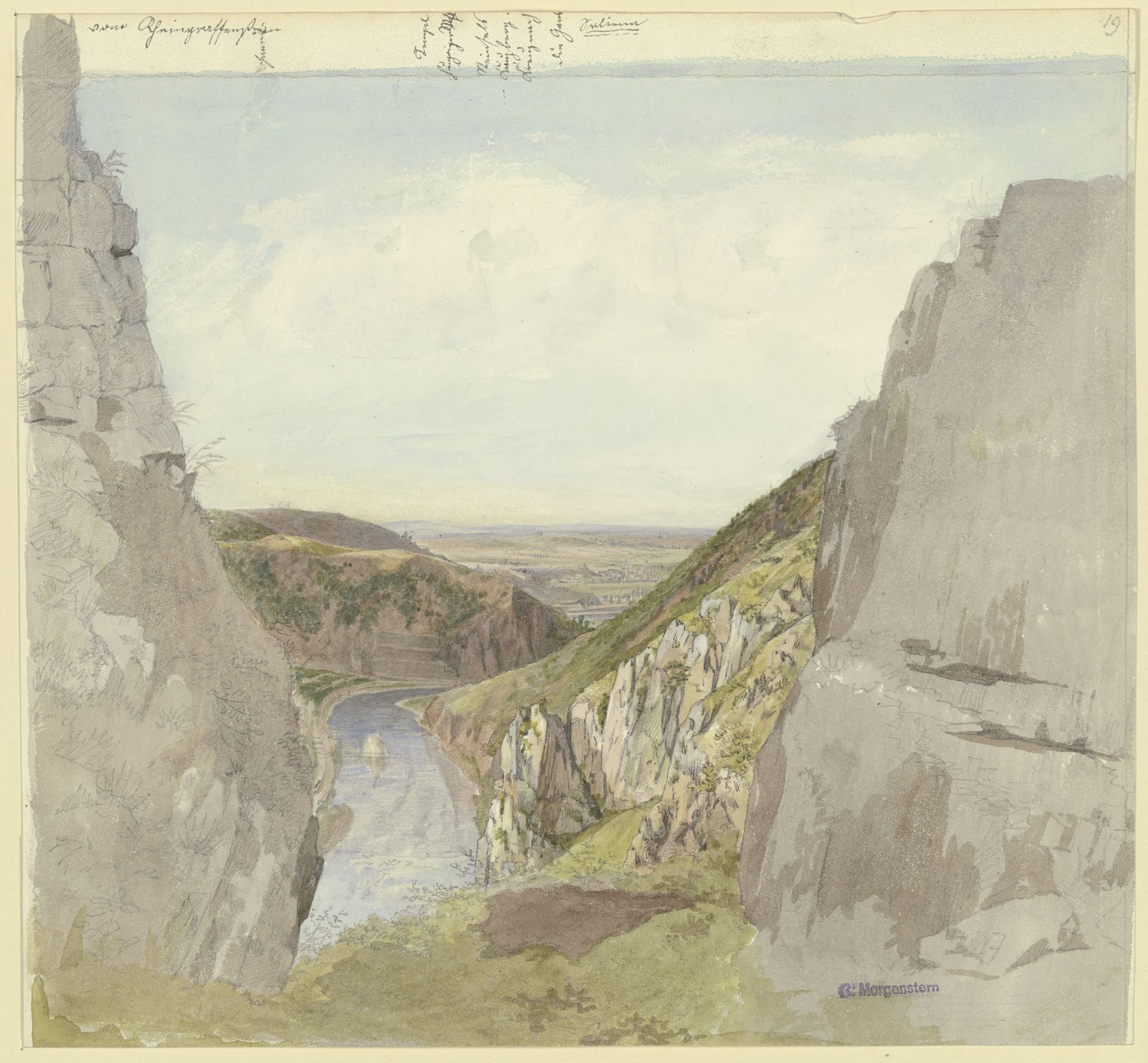 Blick vom Rheingrafenstein in das Nahetal by Carl Morgenstern