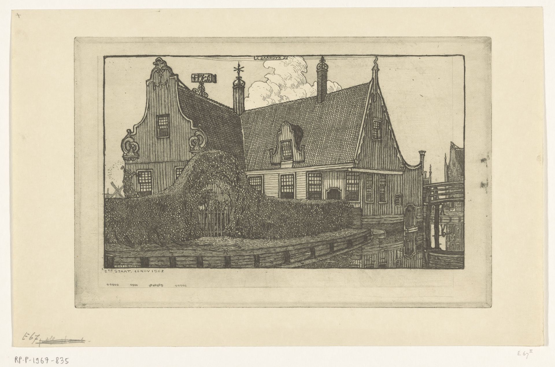 Houten huis aan het water in Zaandijk by Wijnand Otto Jan Nieuwenkamp