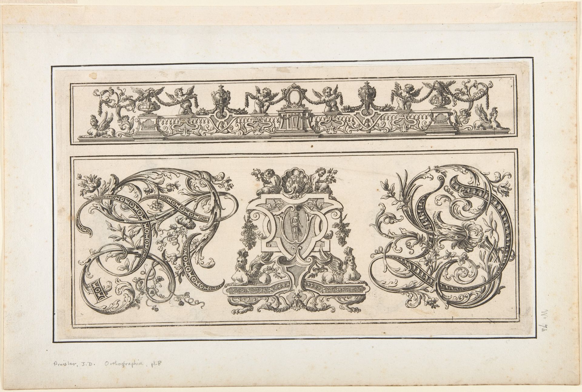 "Orthographia" pl.8 by Johann Daniel Preissler
