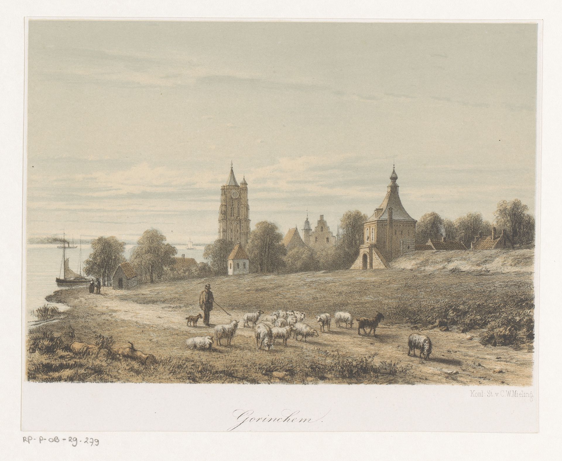 Gezicht op Gorinchem by Anonymous