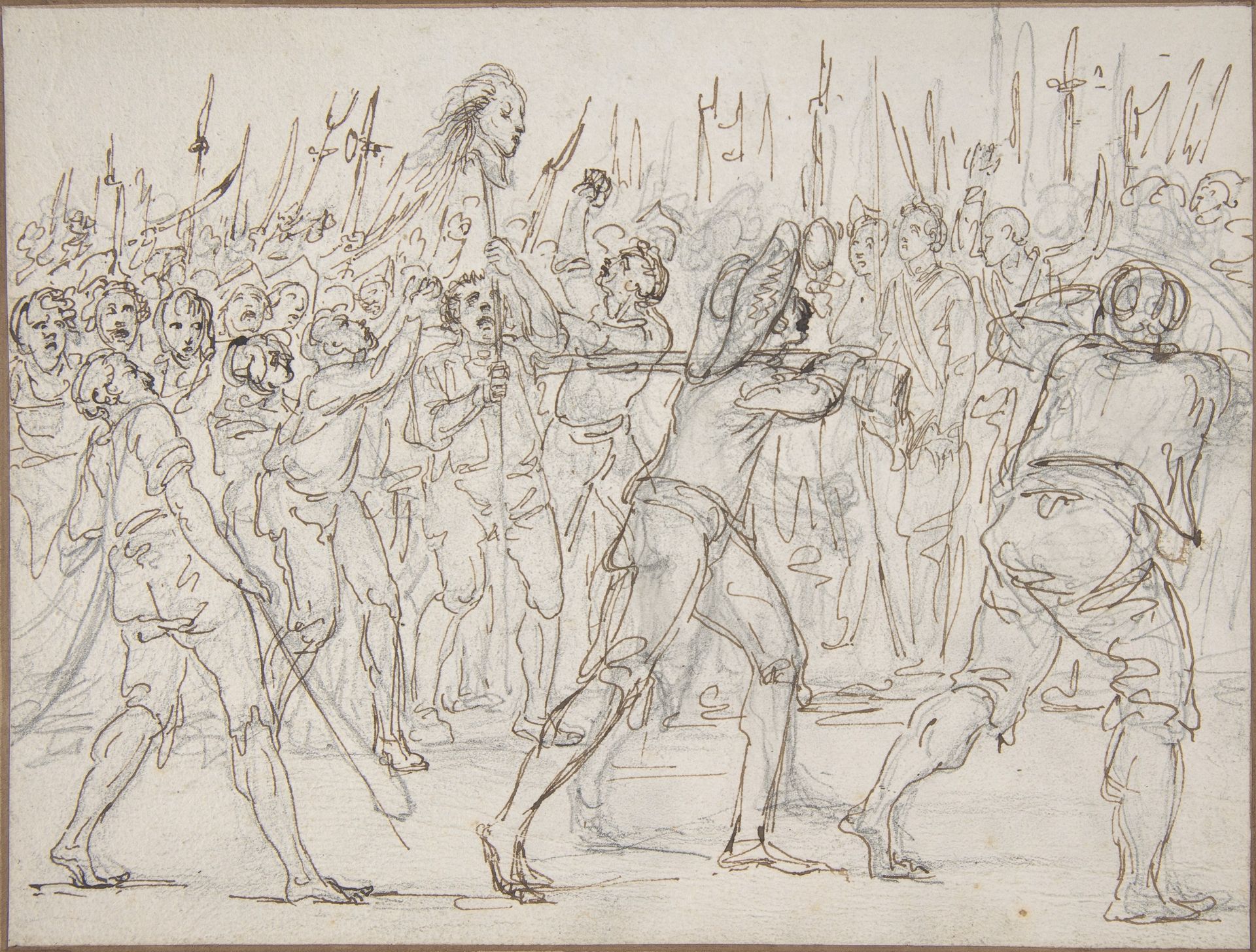 The Head of Jean Féraud (1759–1795), a Deputy at the Convention, Carried on a Pike, May 21, 1795 by baron Dominique Vivant Denon
