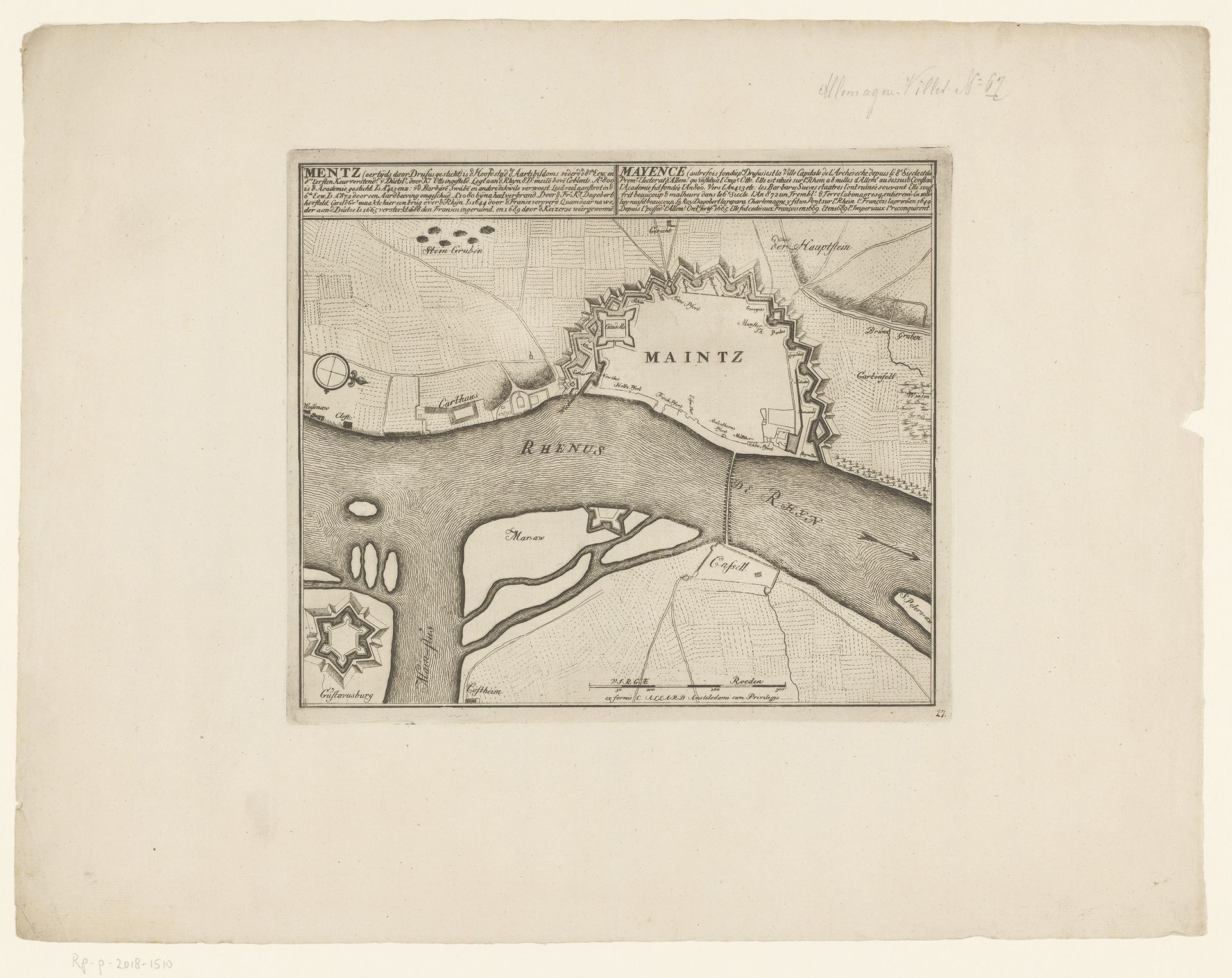 Plattegrond van Mainz by Anonymous