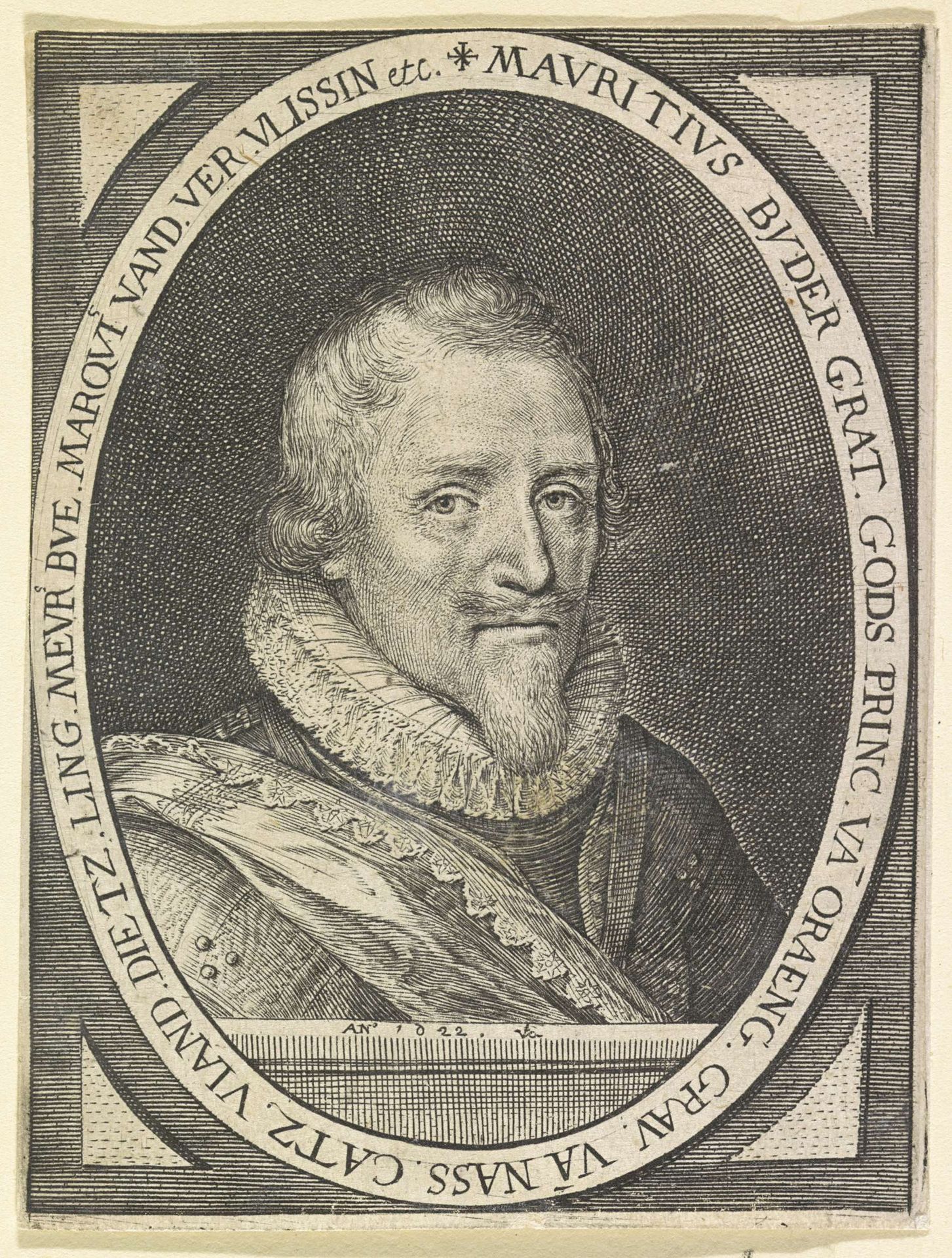 Portret van Maurits, prins van Oranje by Crispijn van den Queborn