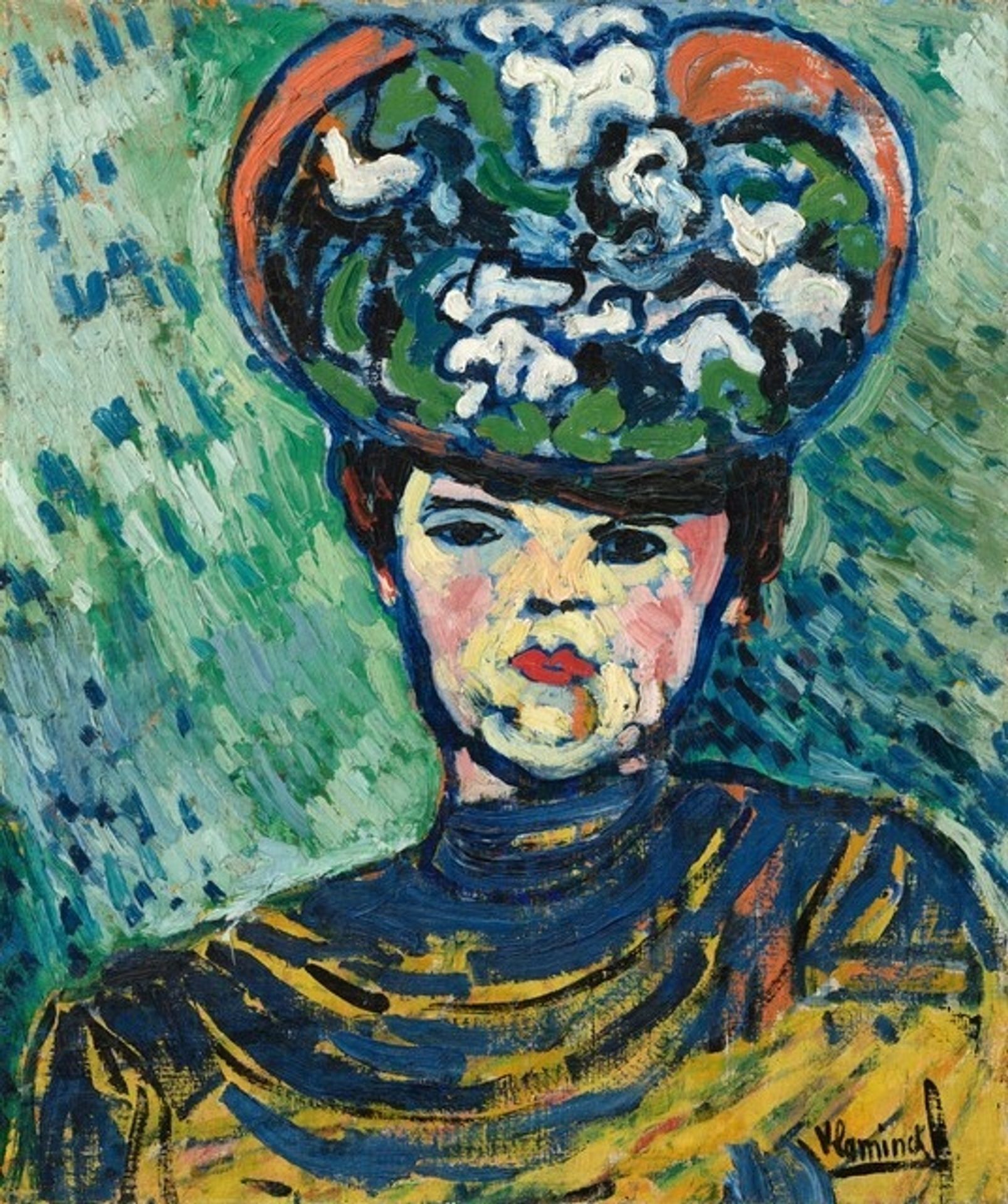 Woman with a Hat by Maurice de Vlaminck