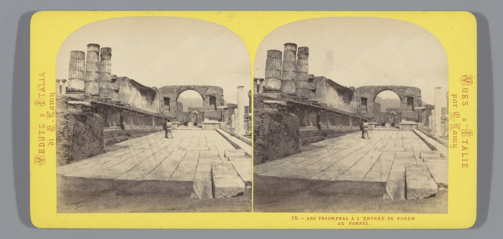 Boog van Tiberius op het Forum van Pompeï by Ernest Eléonor Pierre Lamy