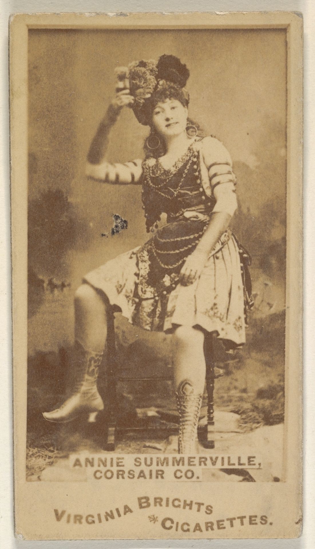 Annie Summerville, Corsair Co., from the Actors and Actresses series (N45, Type 1) for Virginia Brights Cigarettes by Allen & Ginter