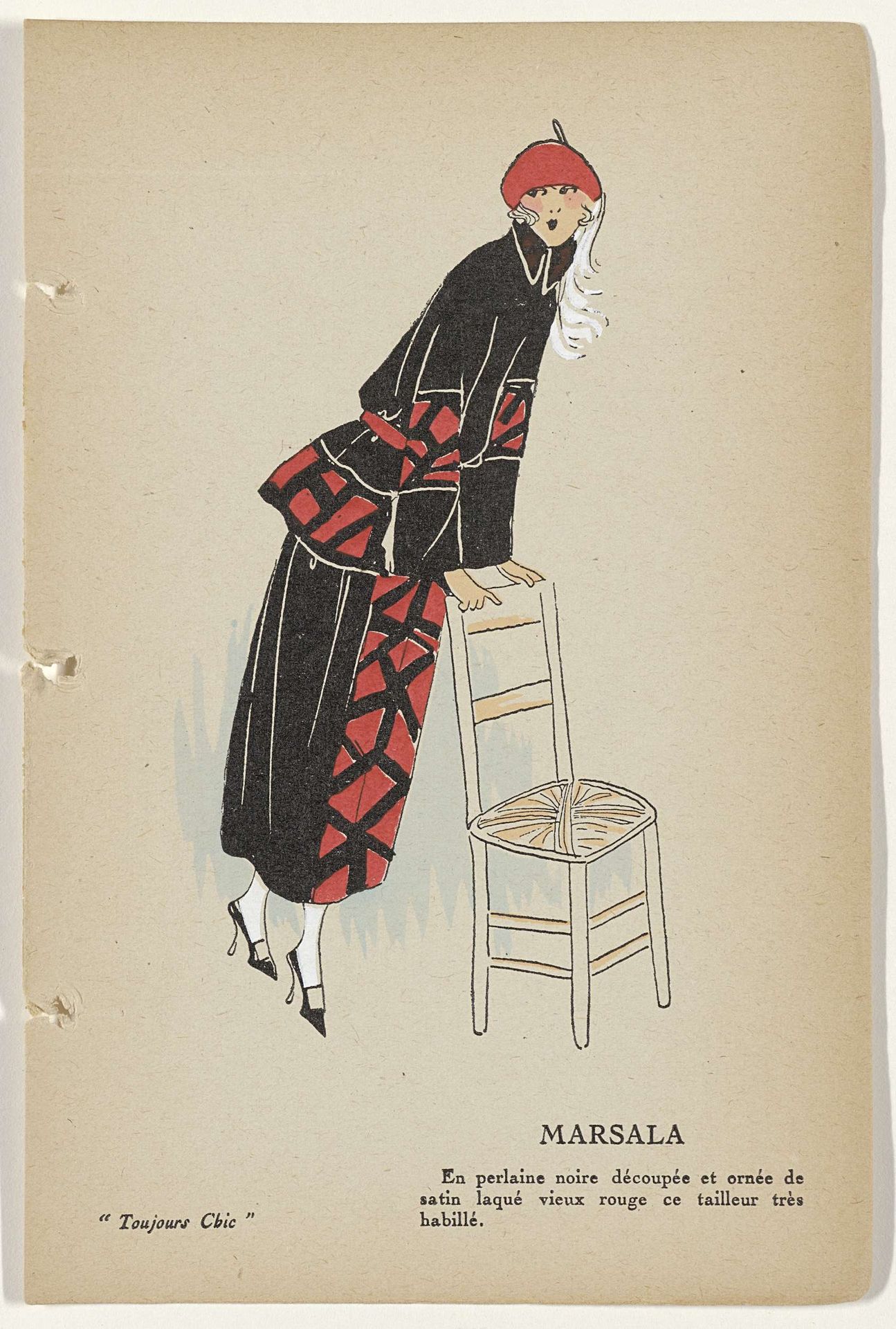 Toujours Chic Les Tailleurs et Les Manteaux, Hiver 1921-1922: Marsala by G-P. Joumard