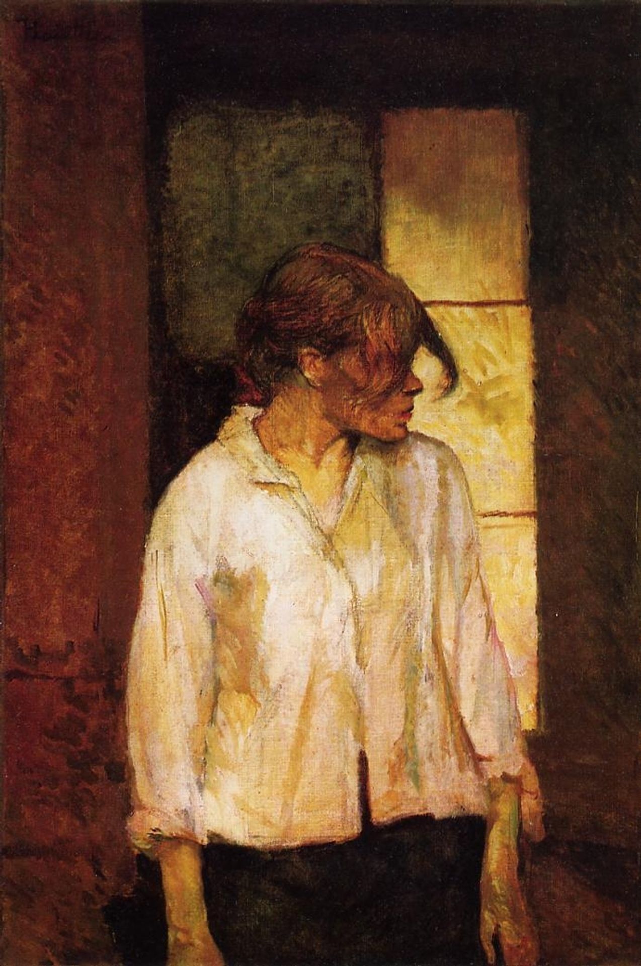At Montrouge ( Rosa la Rouge) by Henri de Toulouse-Lautrec