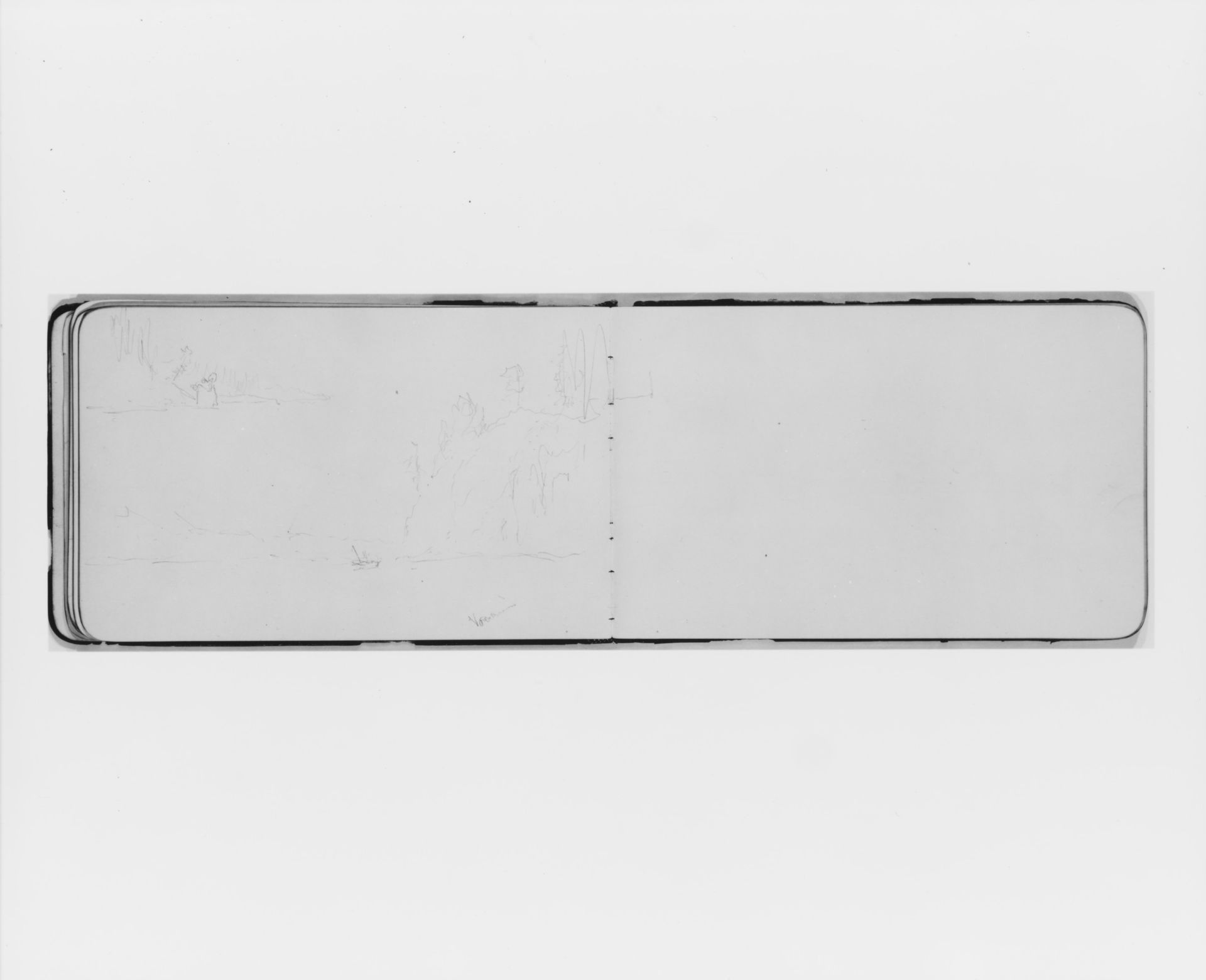 Small Section of a Landscape (from Sketchbook) by Albert Bierstadt