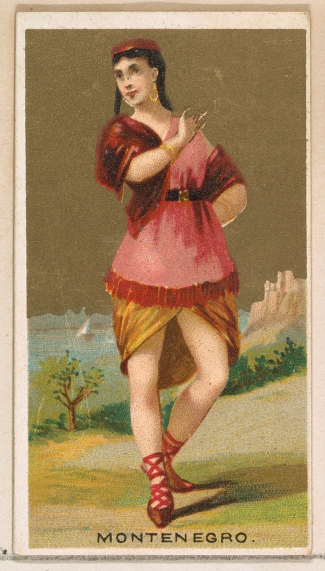 Montenegro, from the Dancing Girls of the World series (N185) issued by Wm. S. Kimball & Co. by William S. Kimball & Company