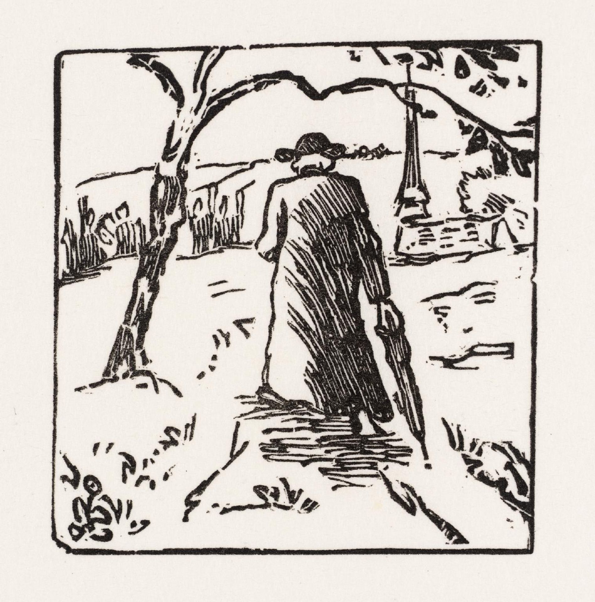 Le Curé by Lucien Pissarro
