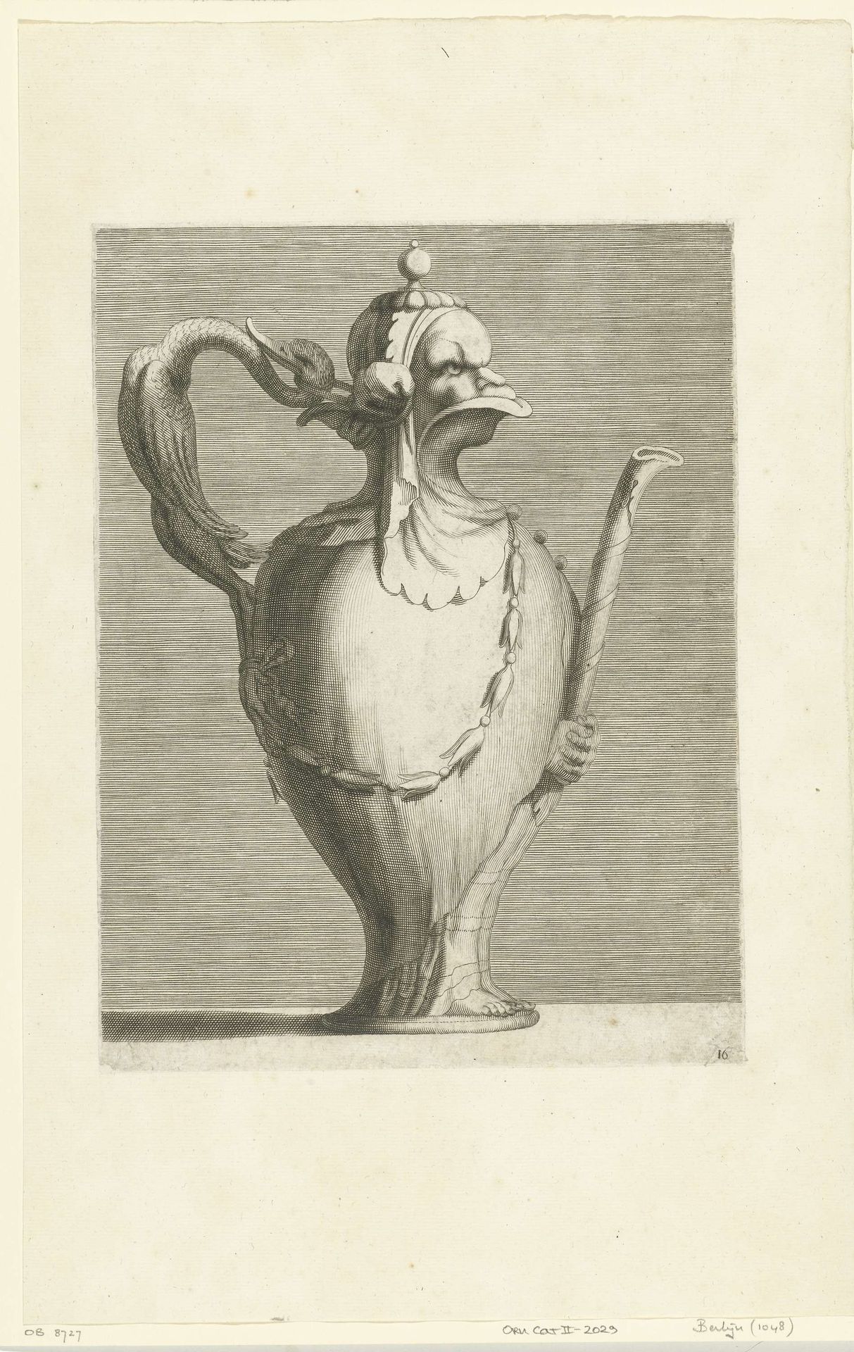 Schenkkan in de vorm van een man by Françoise Bouzonnet