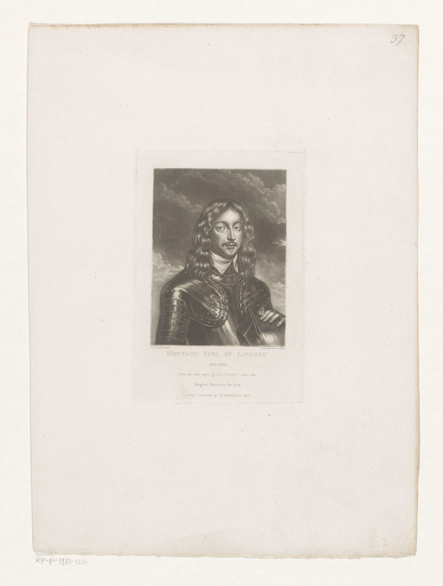 Portret van Montagu Bertie by Robert Dunkarton