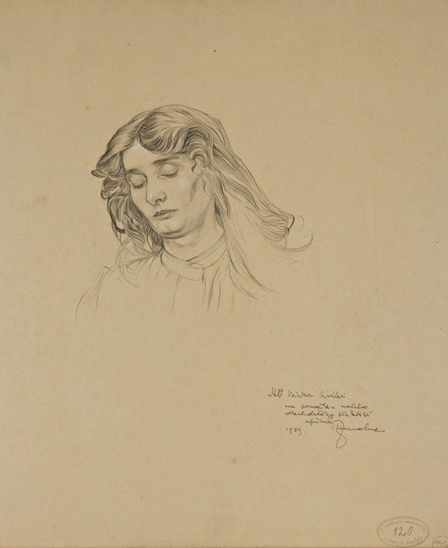 Czech young woman by Alphonse Mucha