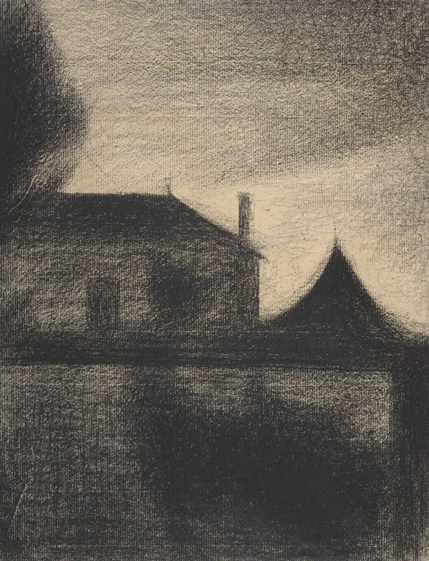 House at Dusk by Georges Seurat