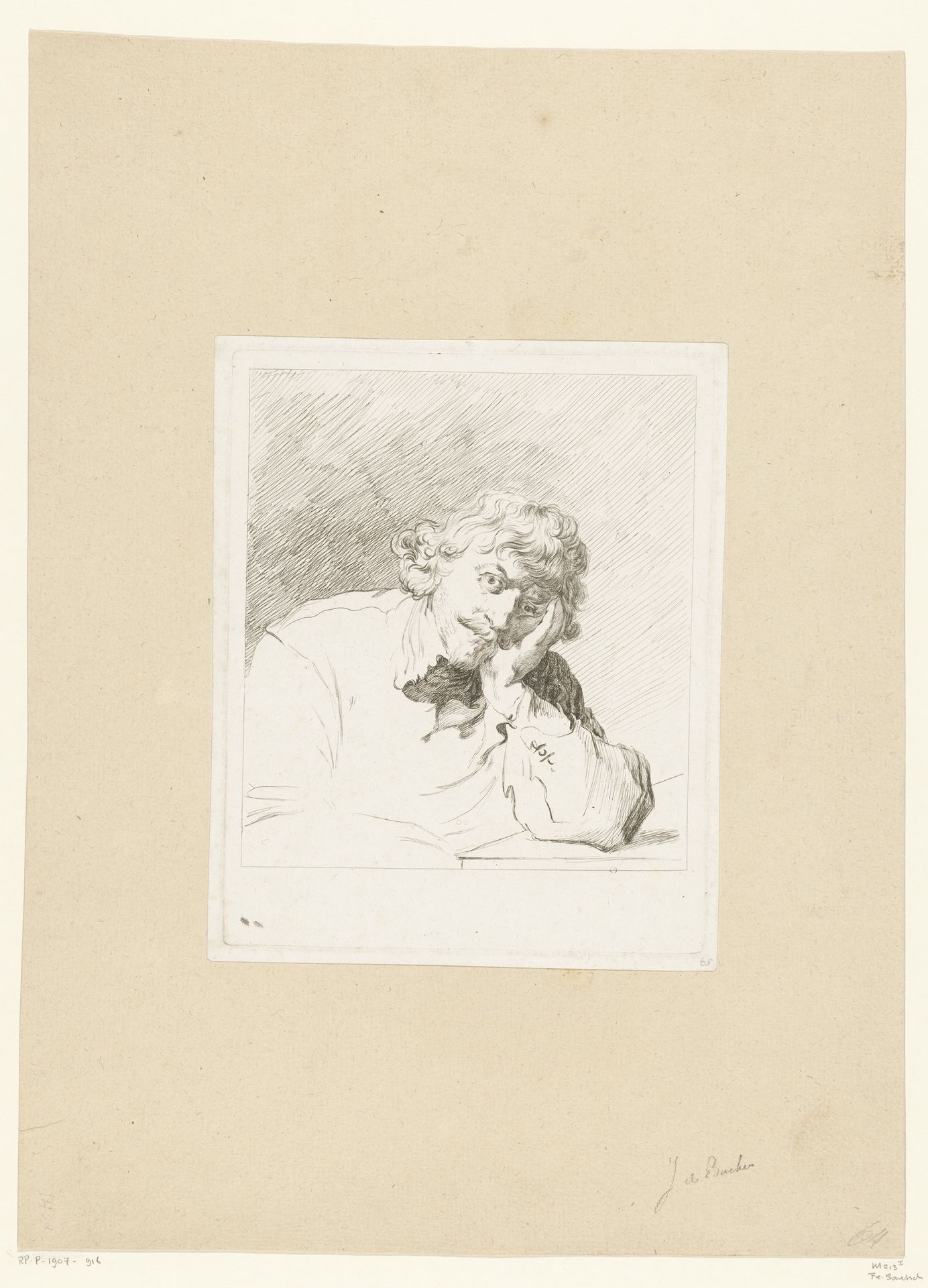 Portret van Jacob Adriaensz. Backer by Adam von Bartsch