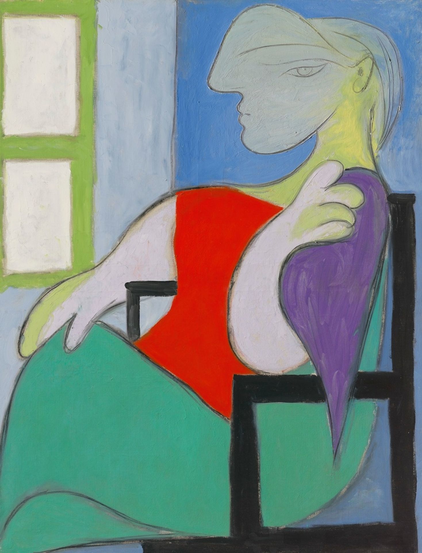 Femme assise près d’une fenêtre by Pablo Picasso