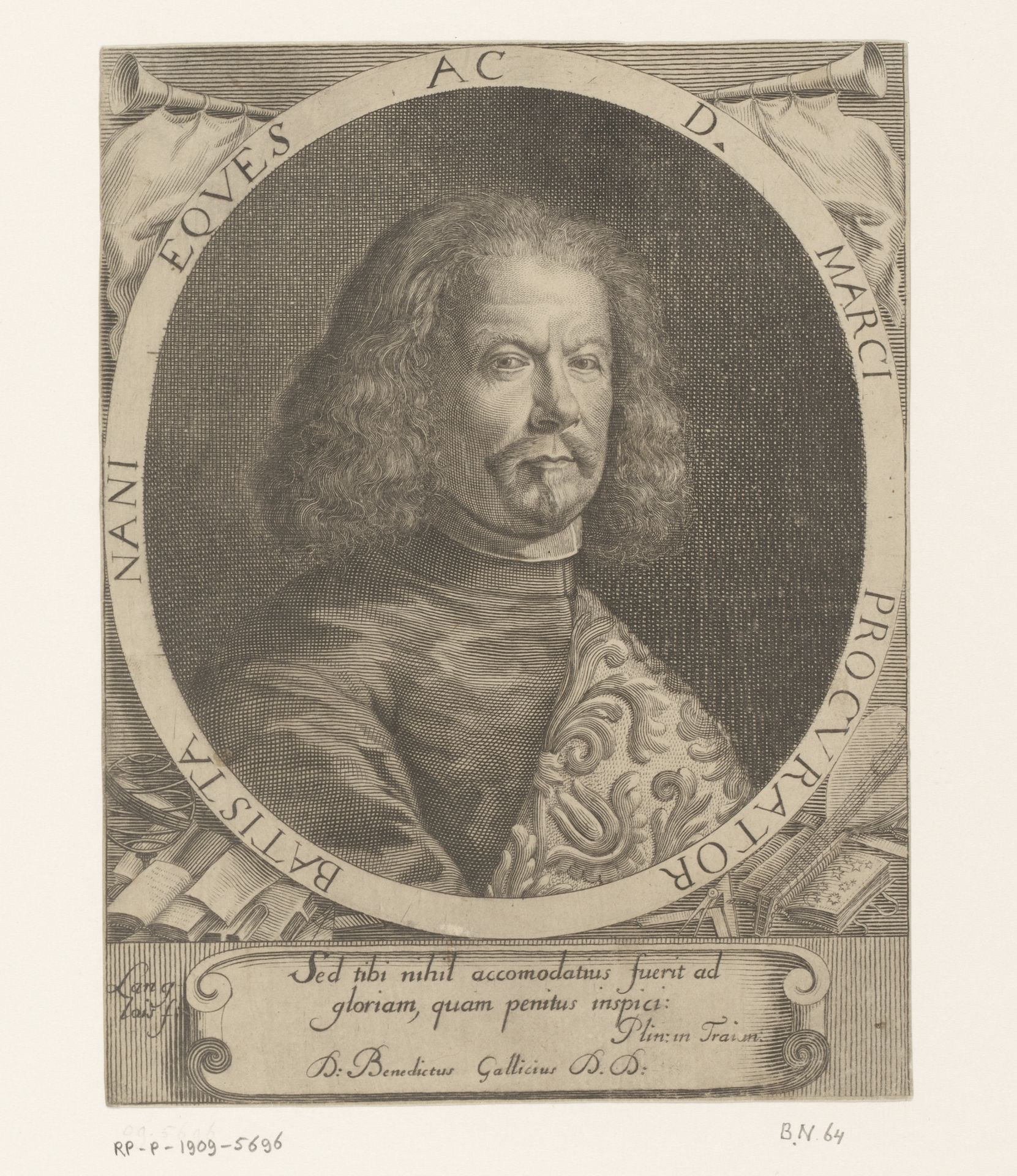 Portret van Giovan Battista Nani by Jean Langlois