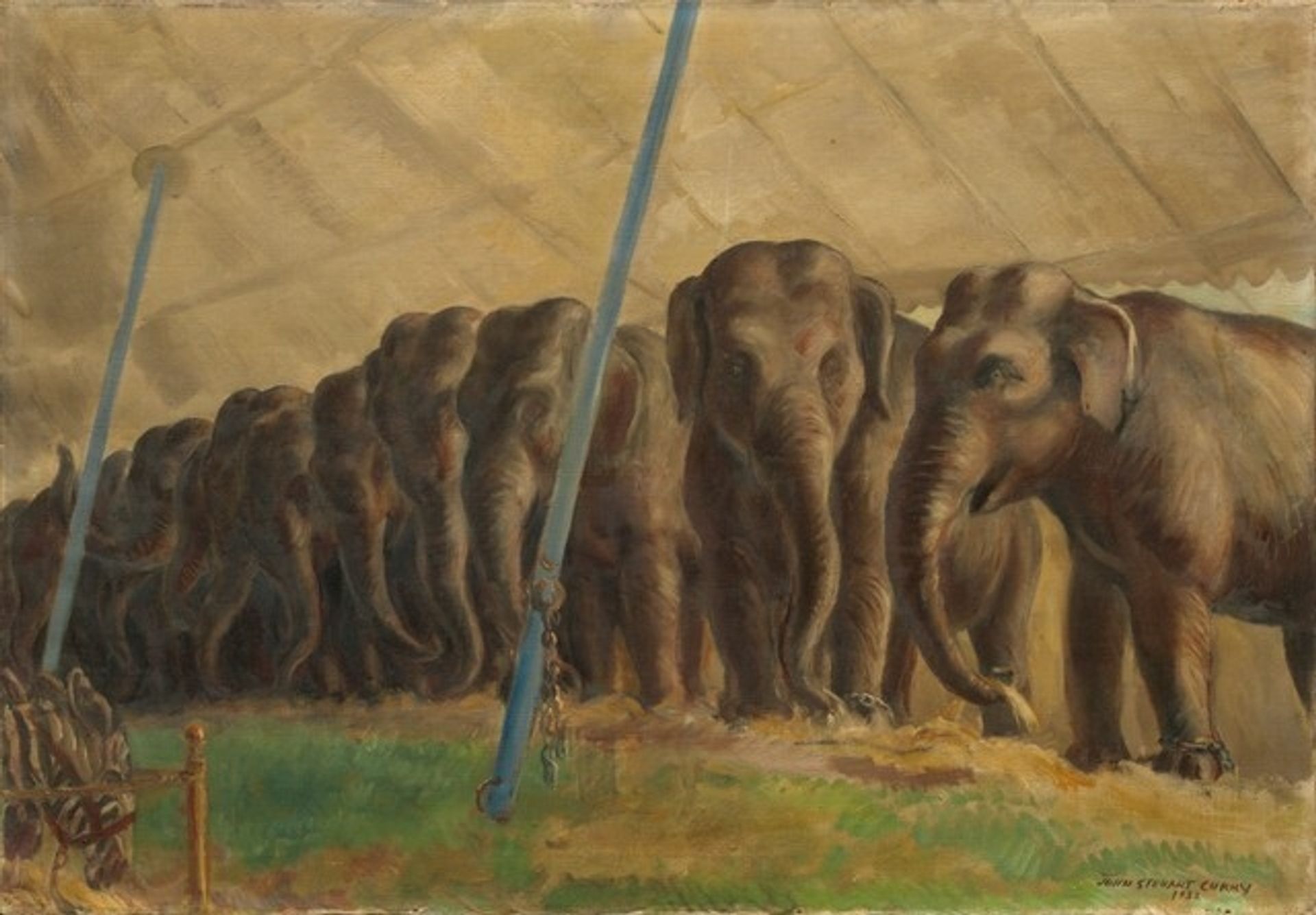 Circus Elephants by John Steuart Curry
