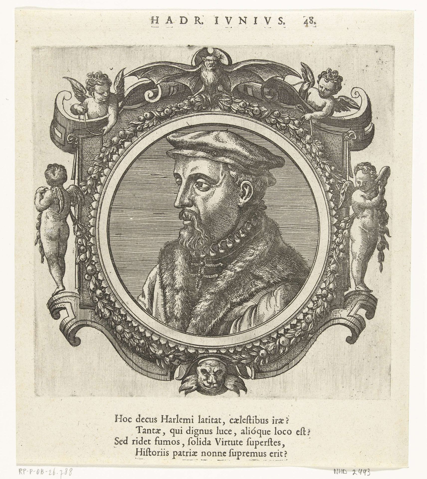 Portret van Hadrianus Junius by Pieter van der (I) Borcht