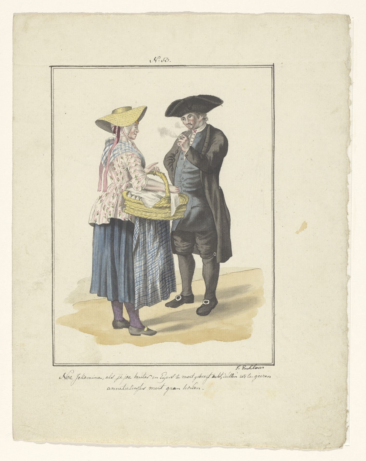 Man en vrouw van Walcheren by J. Enklaar