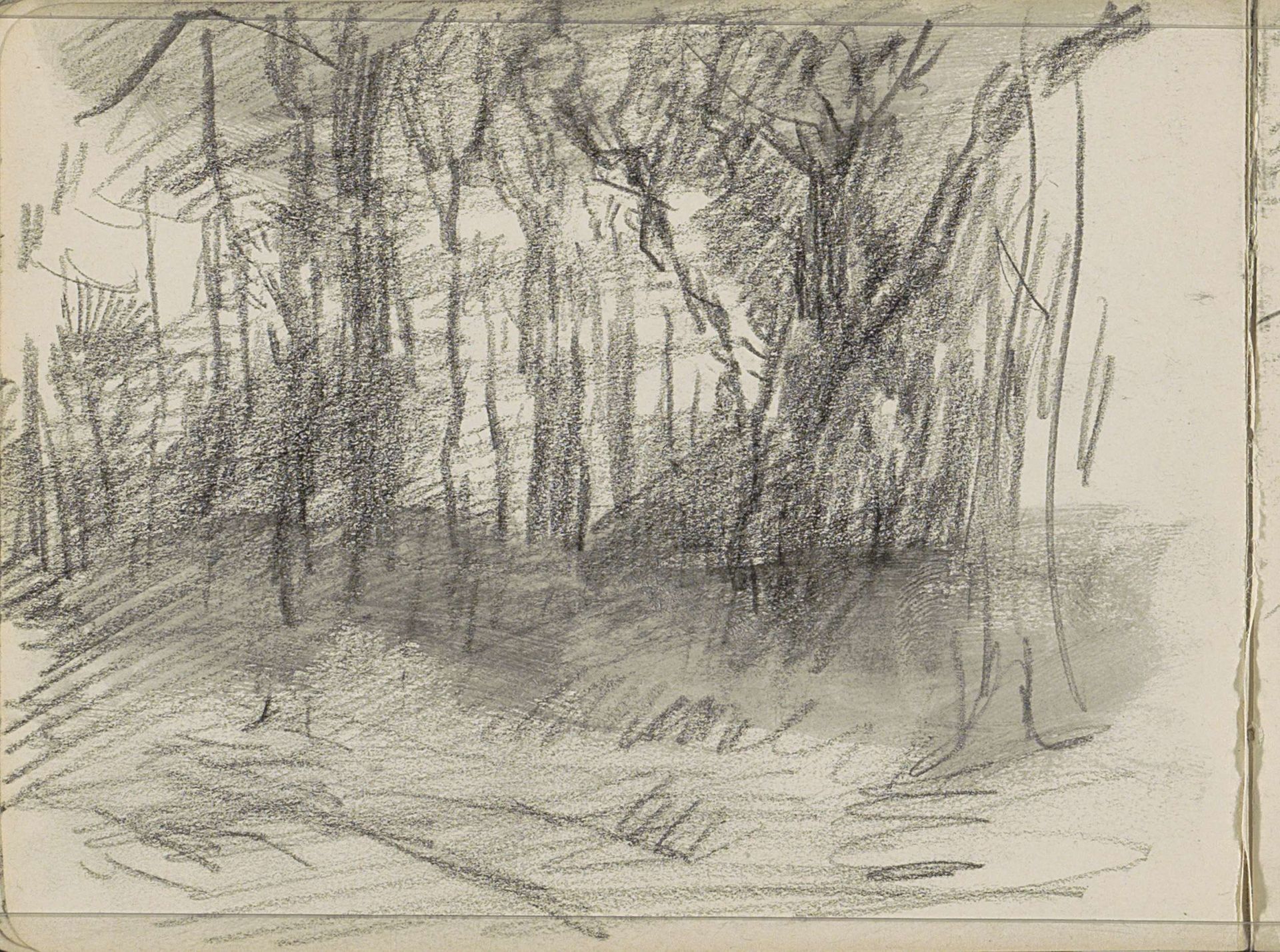 Landschap met bomen by Johan Antonie de Jonge