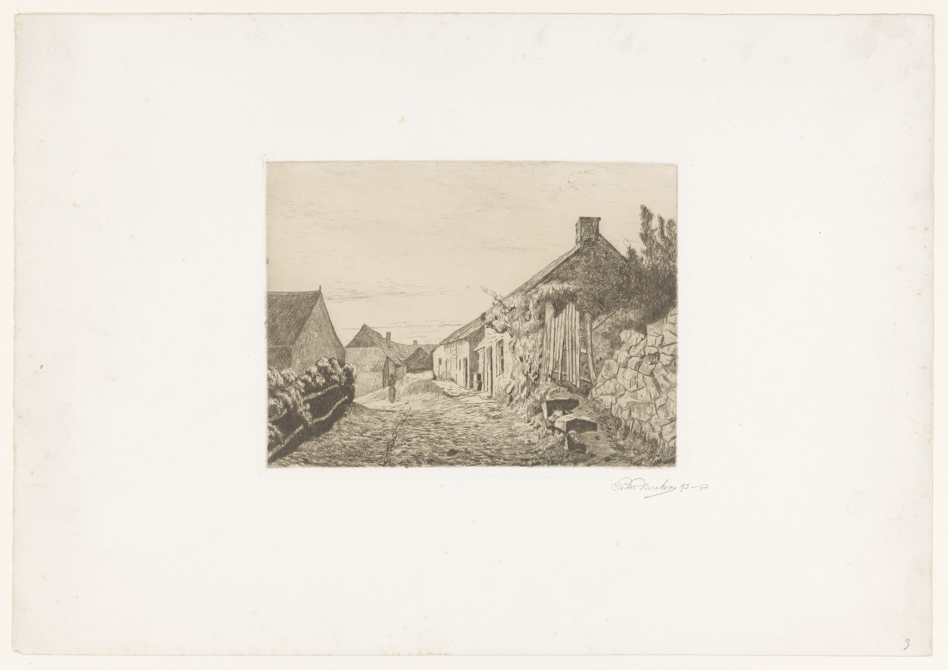 Dorpsgezicht by Pierre Jacques Dierckx