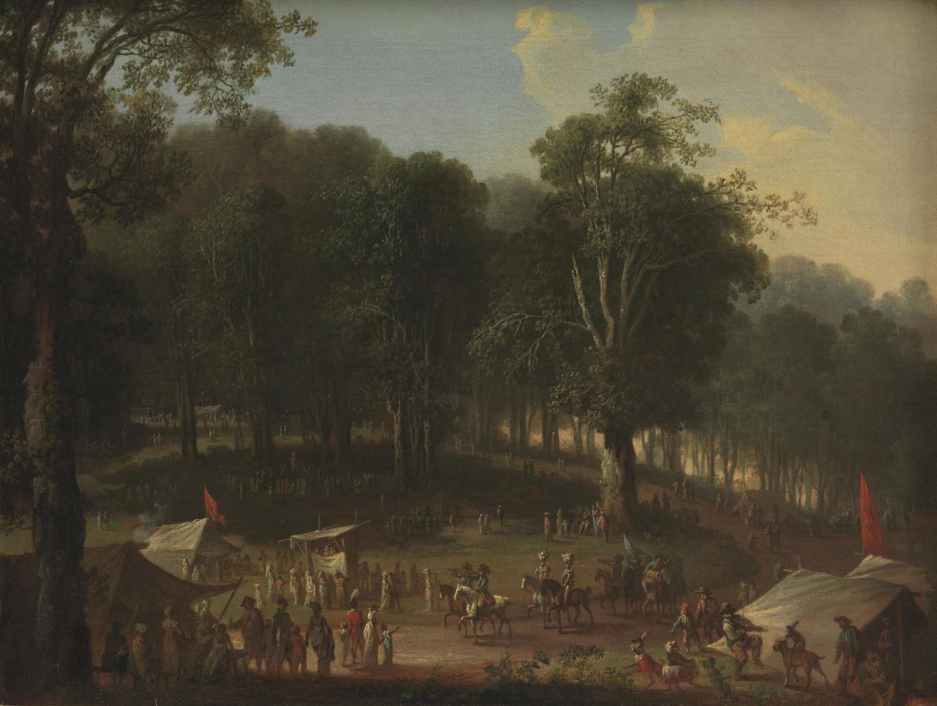 A Troup of Performers Arriving at the Fair at Dyrehavsbakken Near the Deer Park, North of Copenhagen by C.A. Lorentzen