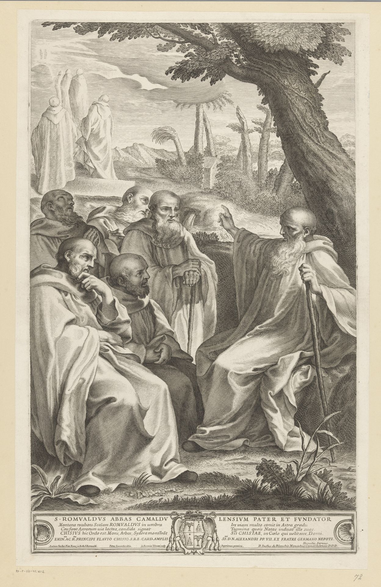 Romualdus van Ravenna met zijn volgelingen by Jean Baron