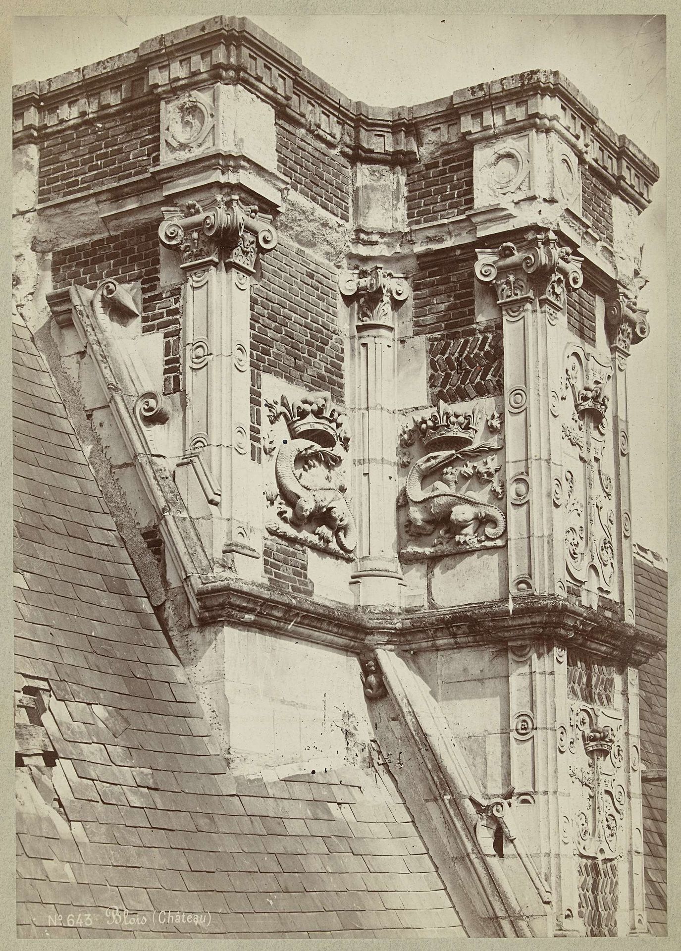 Gedecoreerde schoorstenen van het kasteel van Blois by Médéric Mieusement