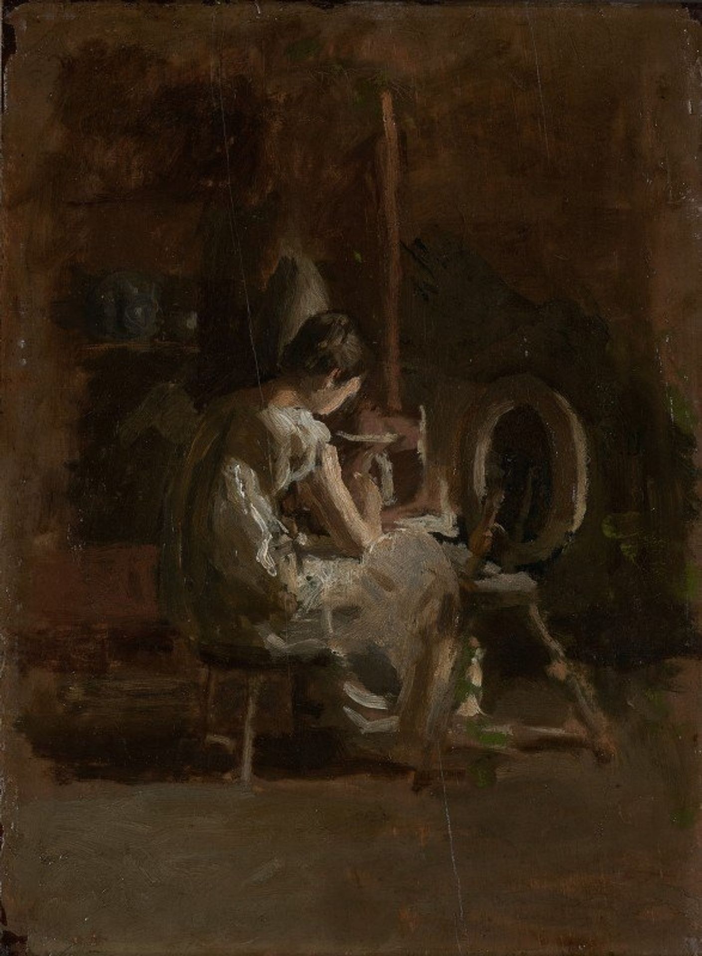 Sketches for Home-Spun by Thomas Eakins