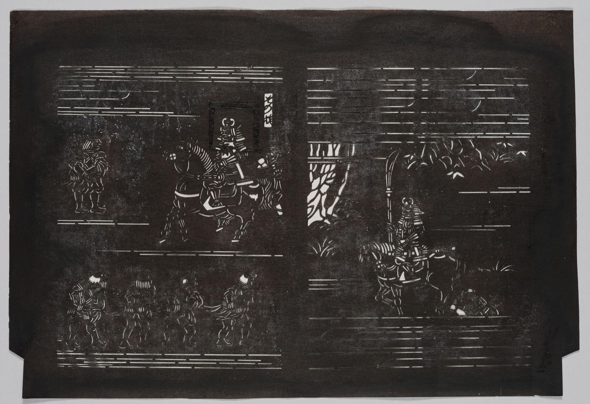 Stencil for Illustrated Don Quixote (Ehon Don KihÅte) by Serizawa Keisuke