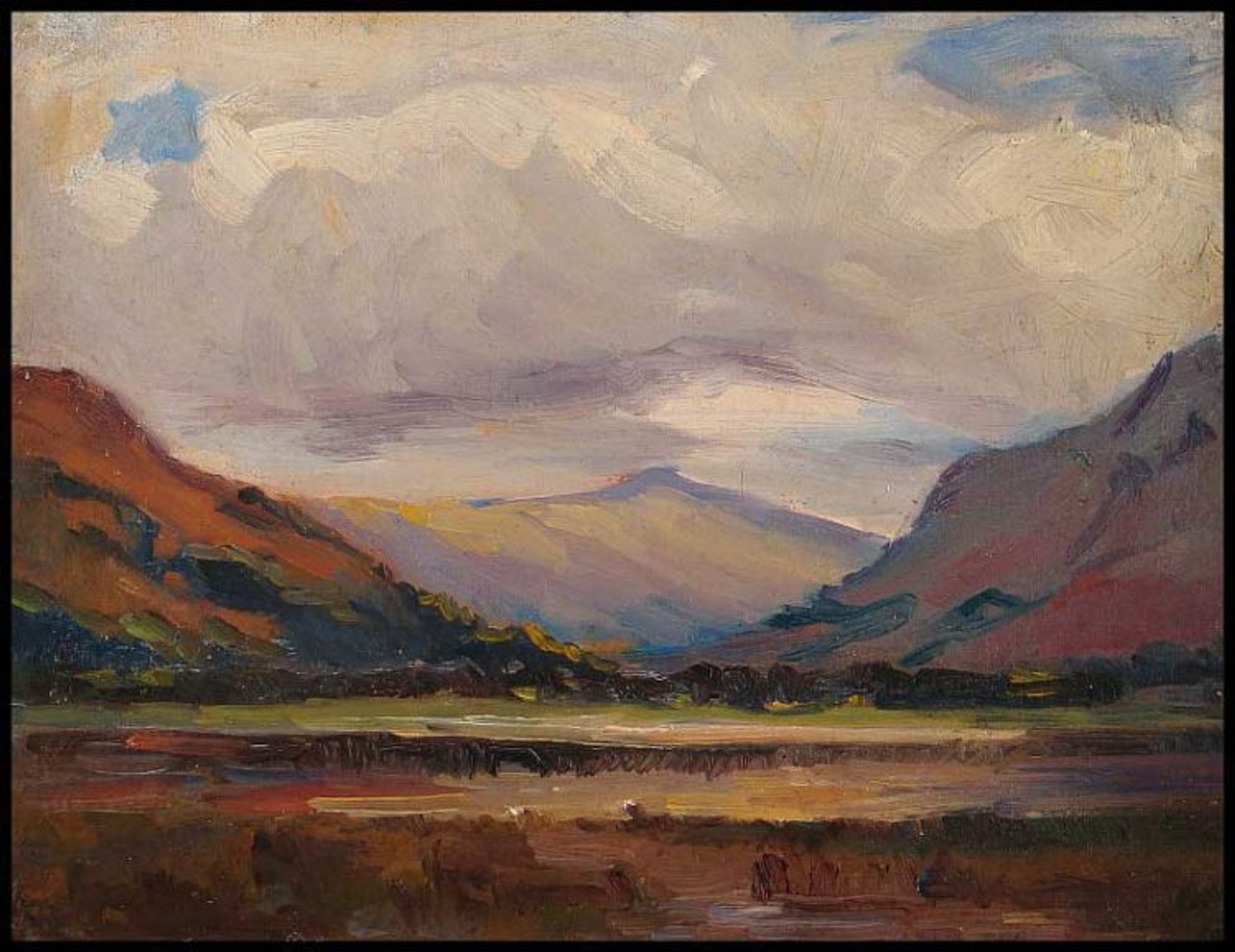 Scottish Landscaps with Lake and Mountains by Maggie Laubser