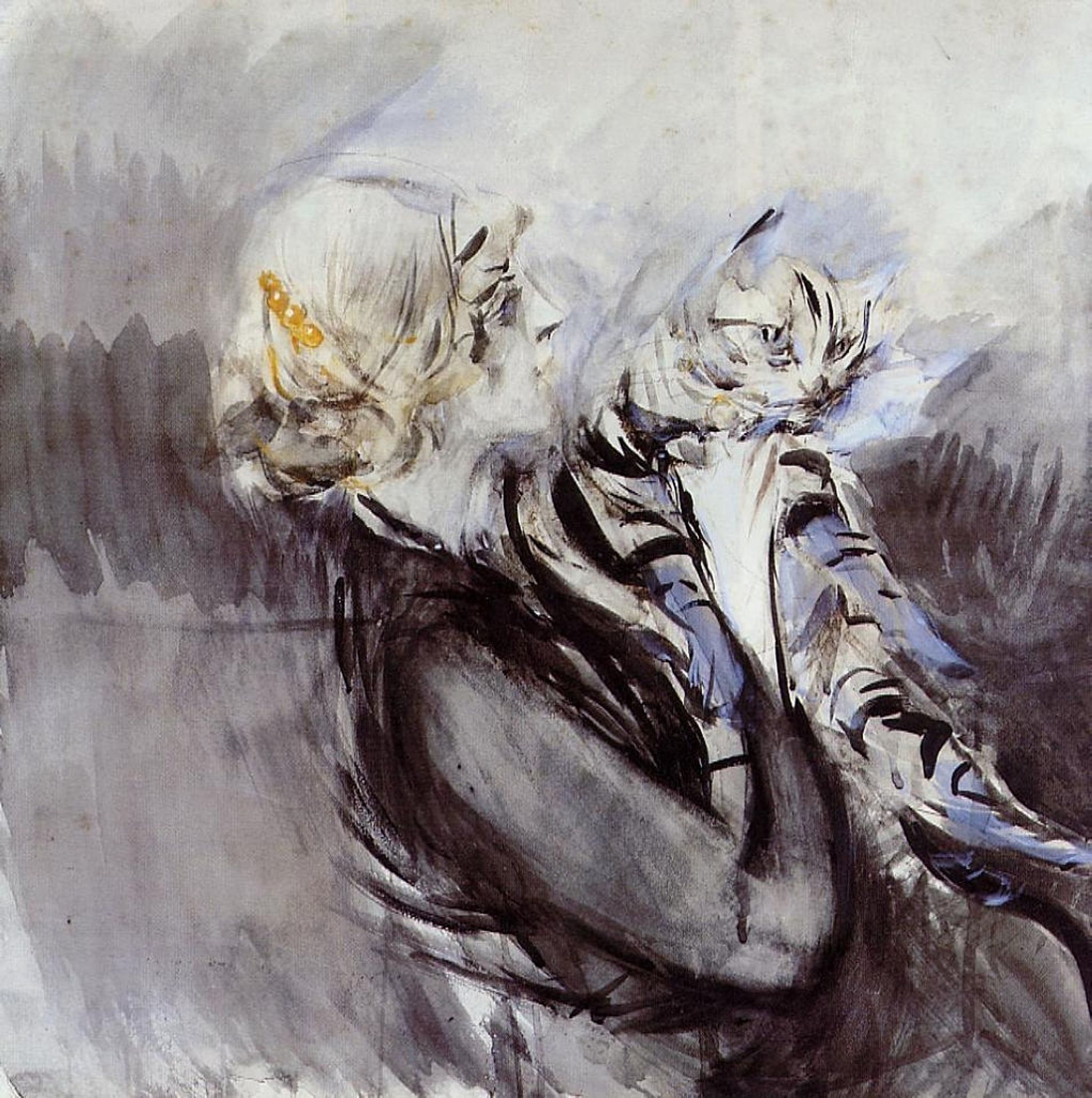 A Lady with a Cat by Giovanni Boldini