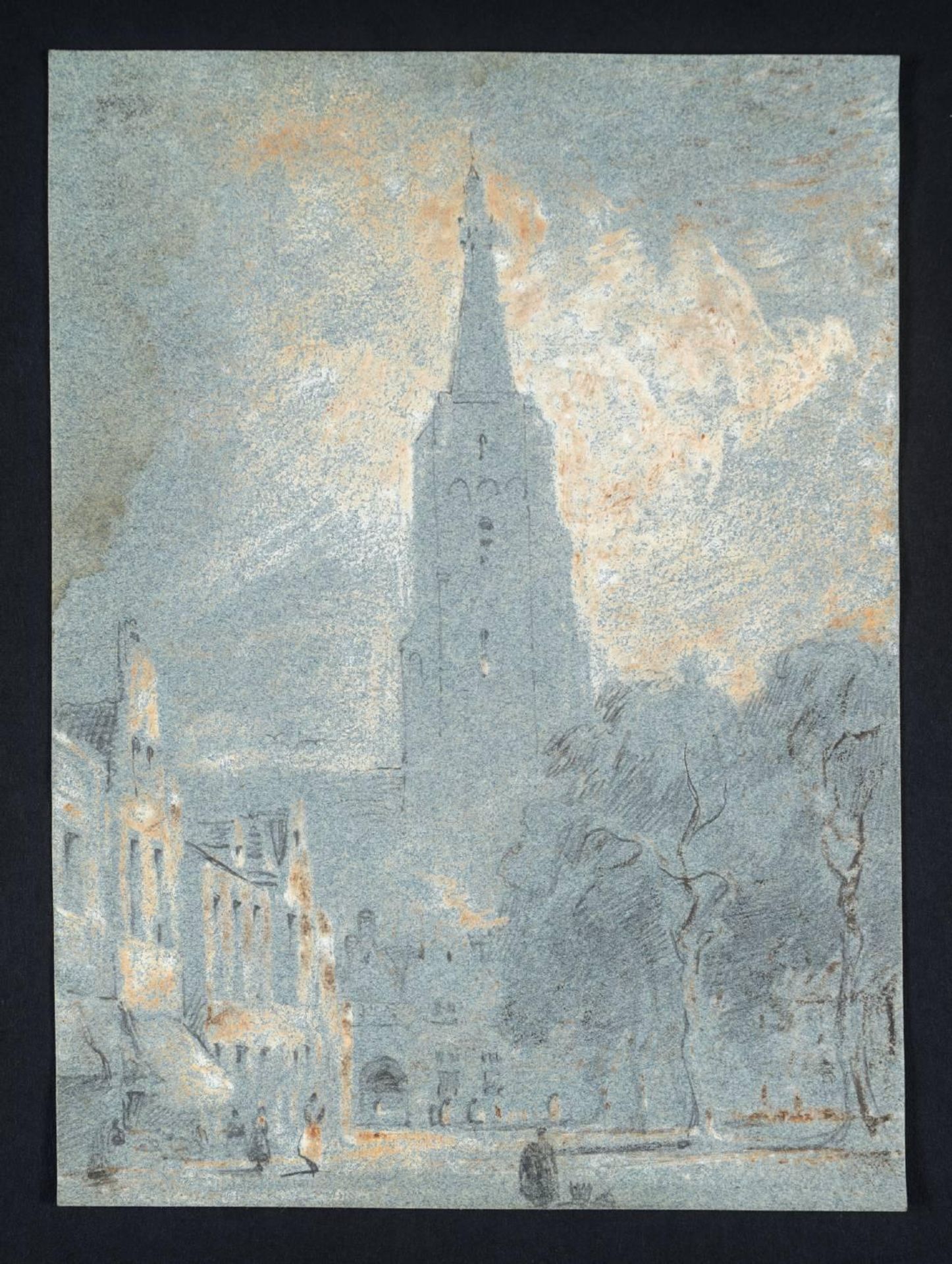 A Church Tower by British (?) School 19th century
