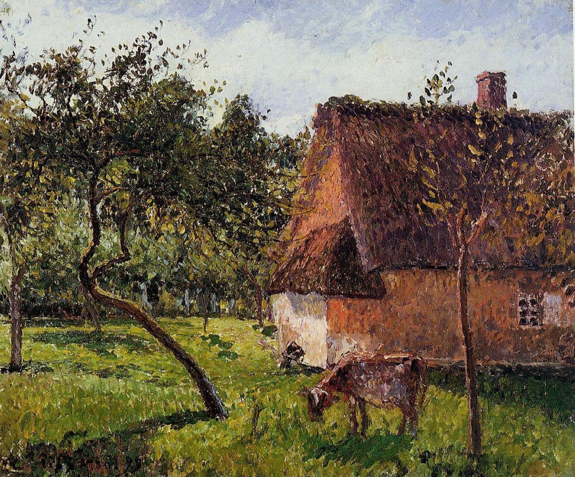 A Field in Varengeville by Camille Pissarro