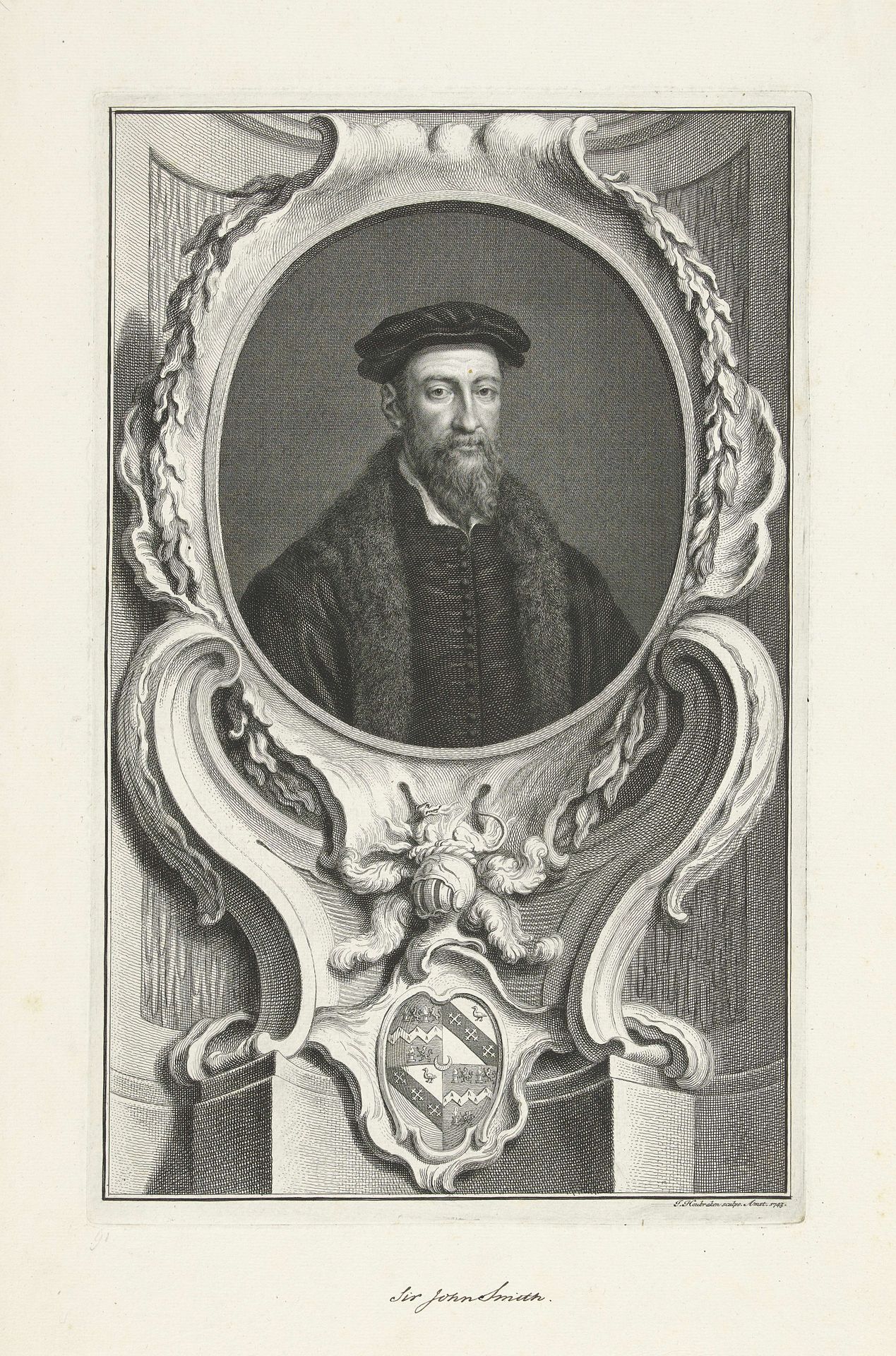 Portret van Thomas Smith by Jacob Houbraken