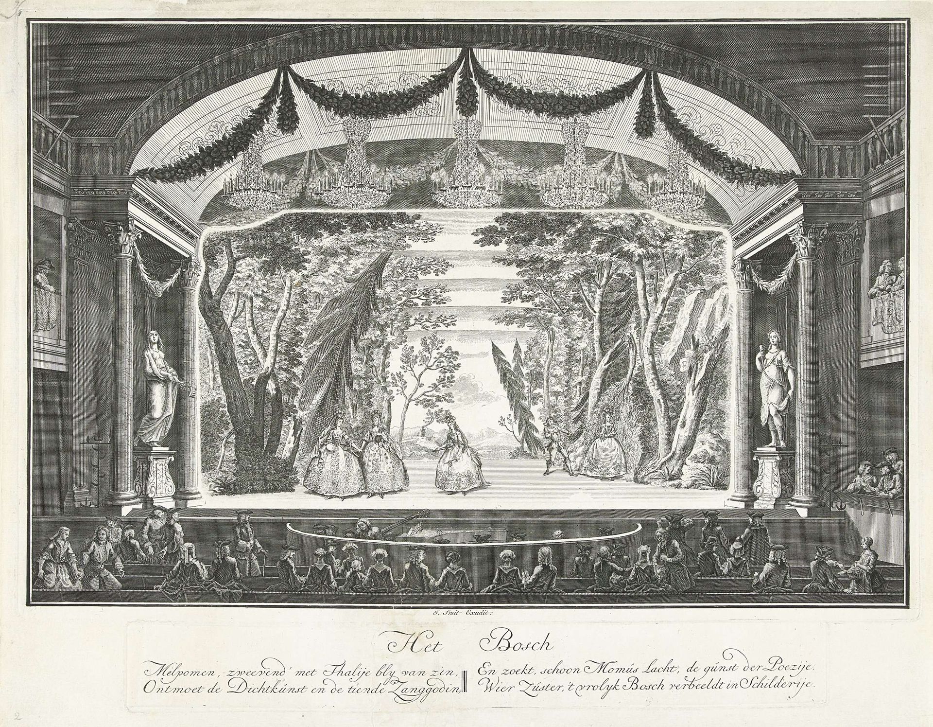 Schouwburg met toneeldecor: Het Bosch by Jan Punt