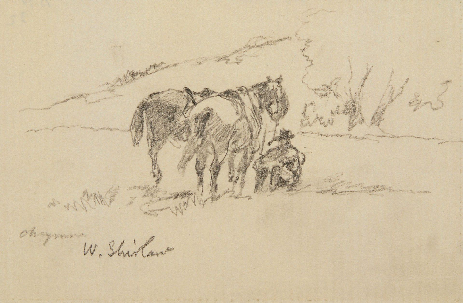 Sketch made on Indian Reservation by Walter Shirlaw