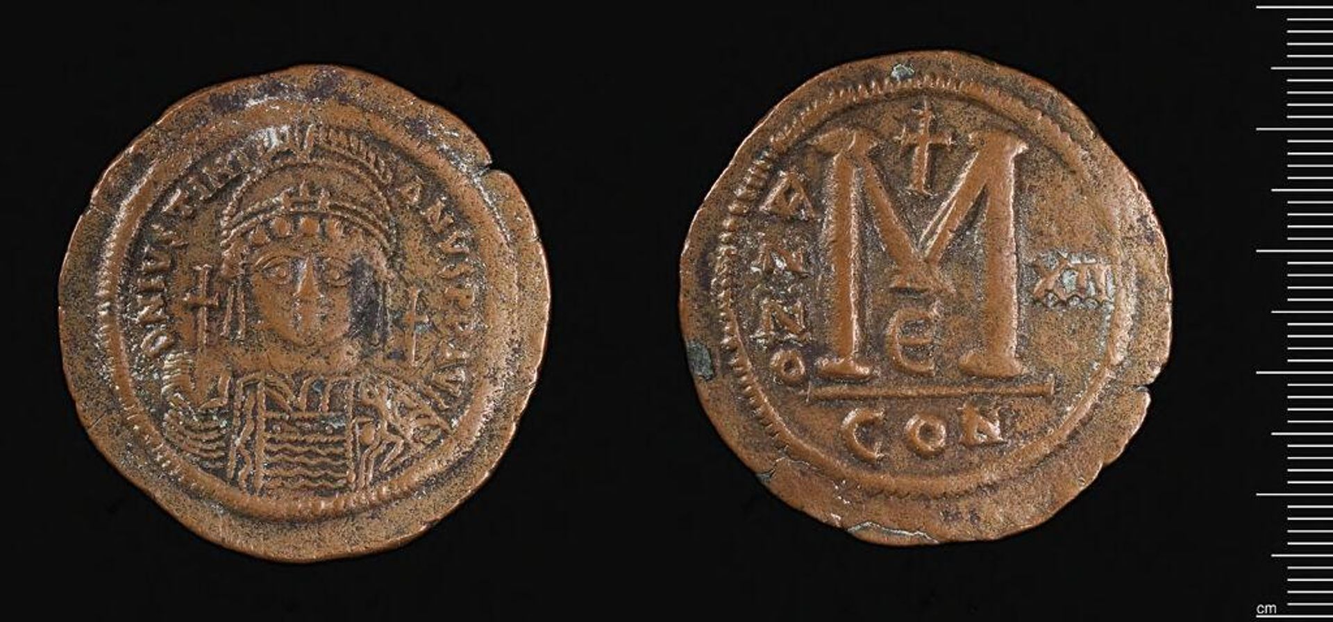 Coin of Justinian I by Justinian I