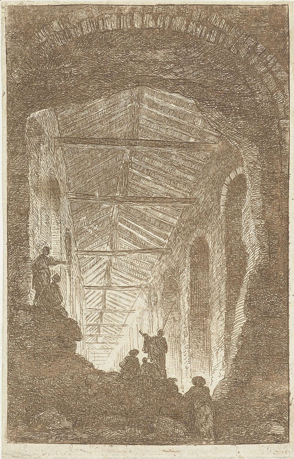 Antieke galerij by Hubert Robert